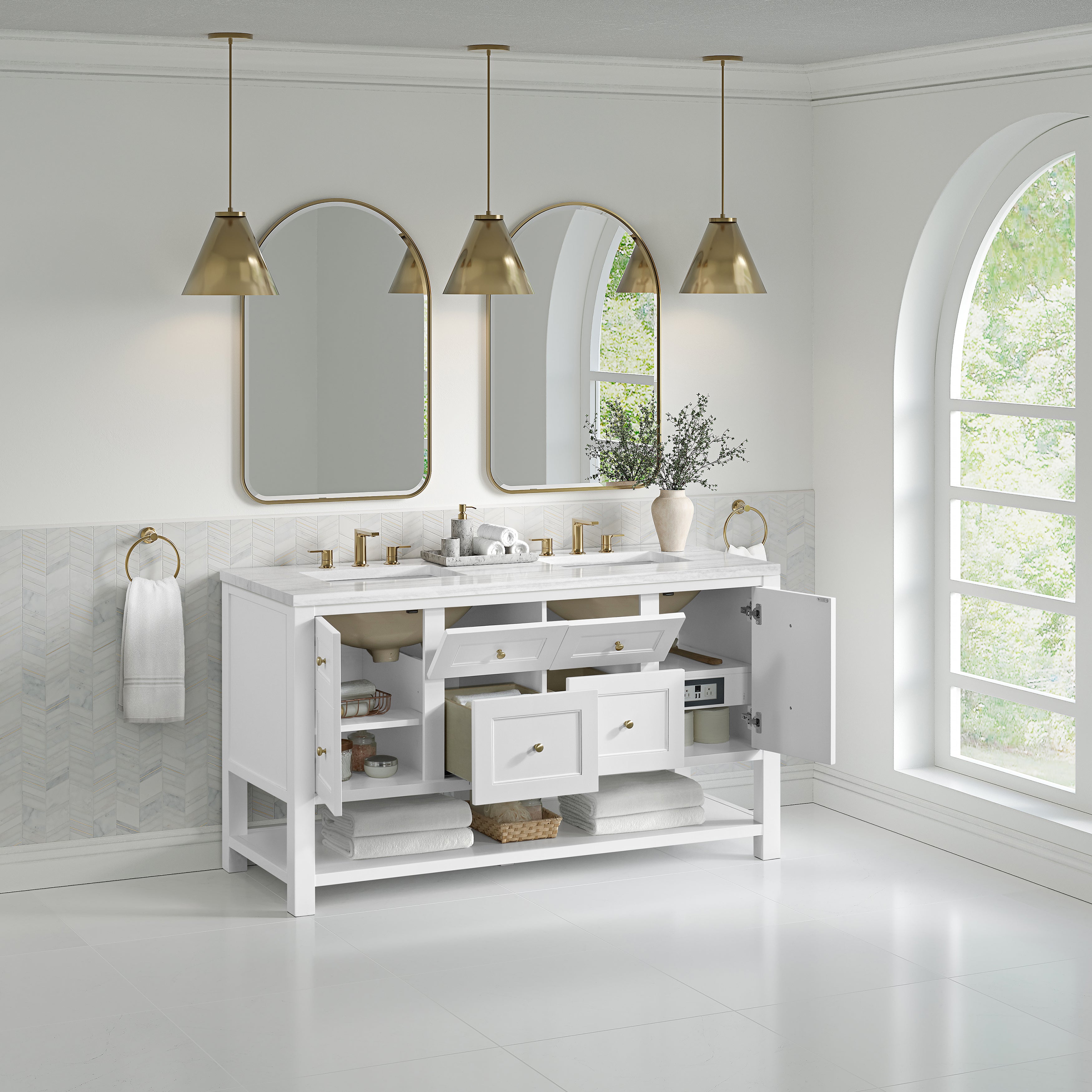 arctic fall solid surface top vanity