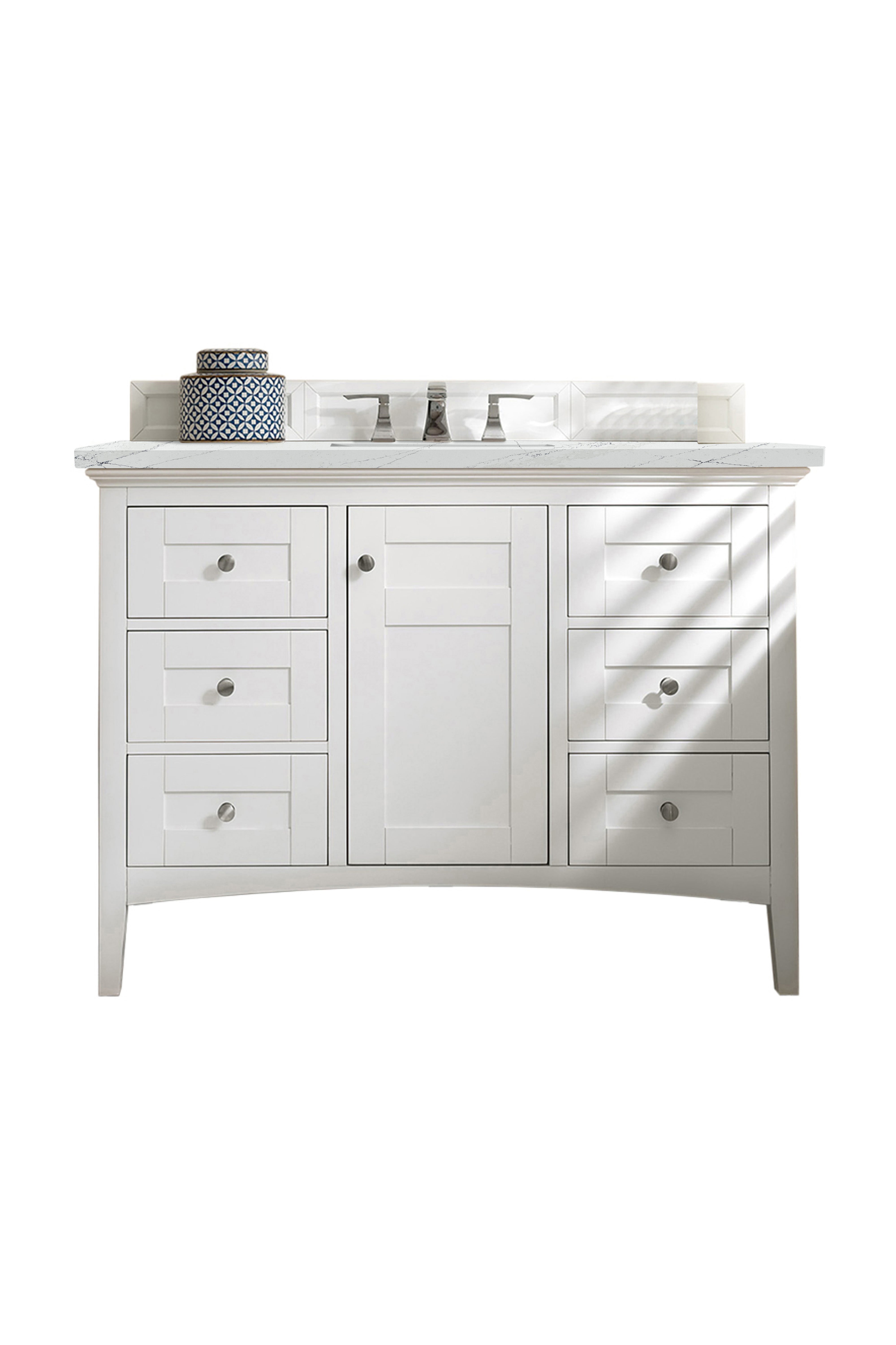 James Martin Vanities Palisades 48" Single Vanity - Bright White