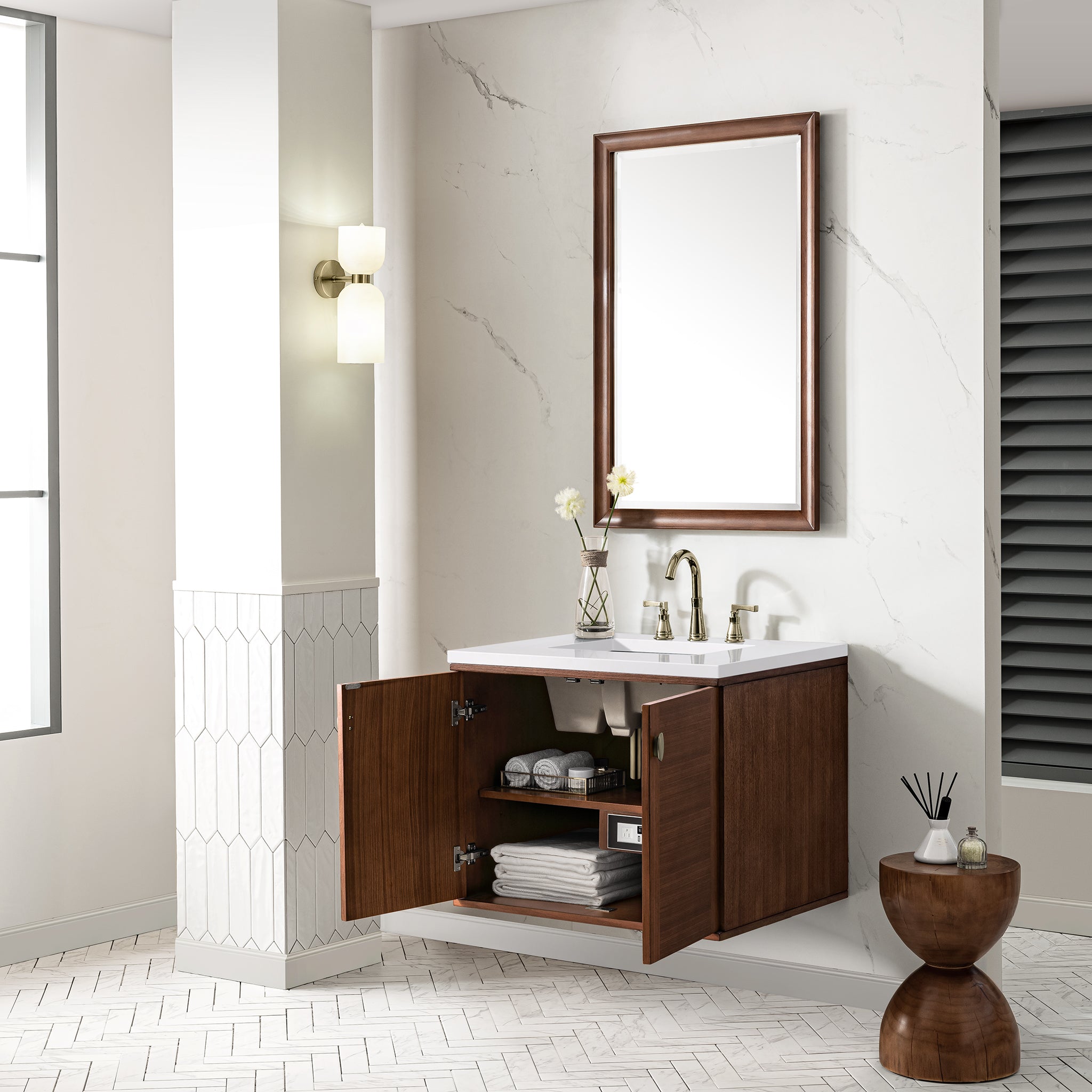 white zeus top vanity