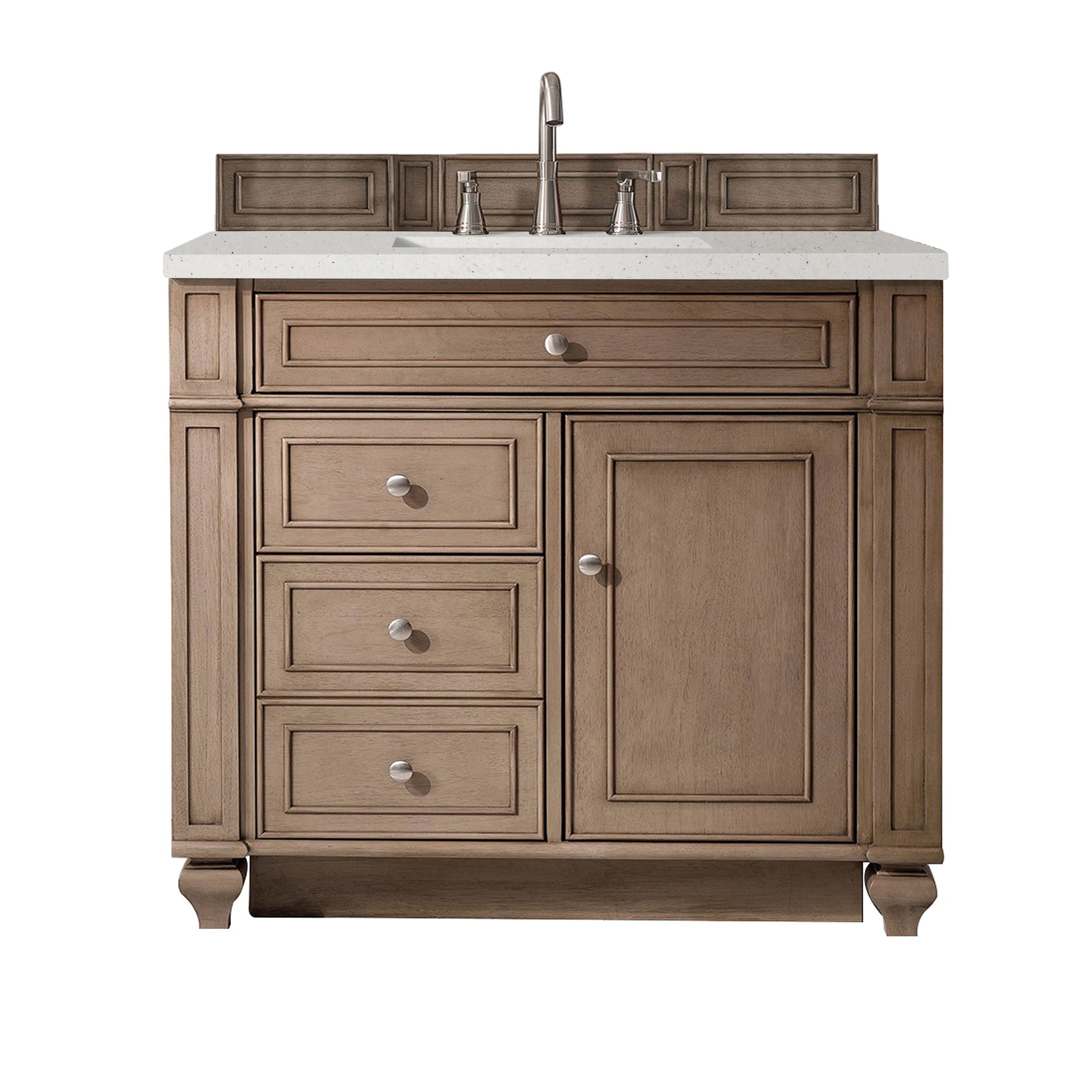 James Martin Vanities Bristol 36" Single Vanity - Whitewashed Walnut