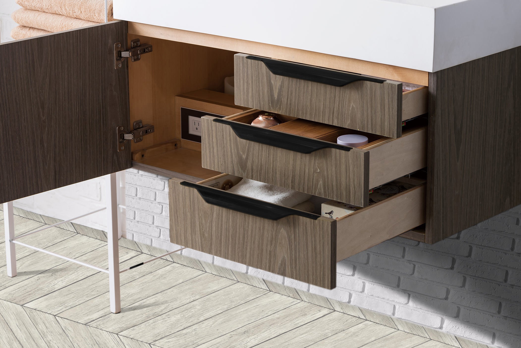 ash gray vanity
