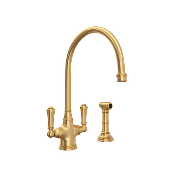 Rohl Georgian Era Two Handle Kitchen Faucet with Side Spray