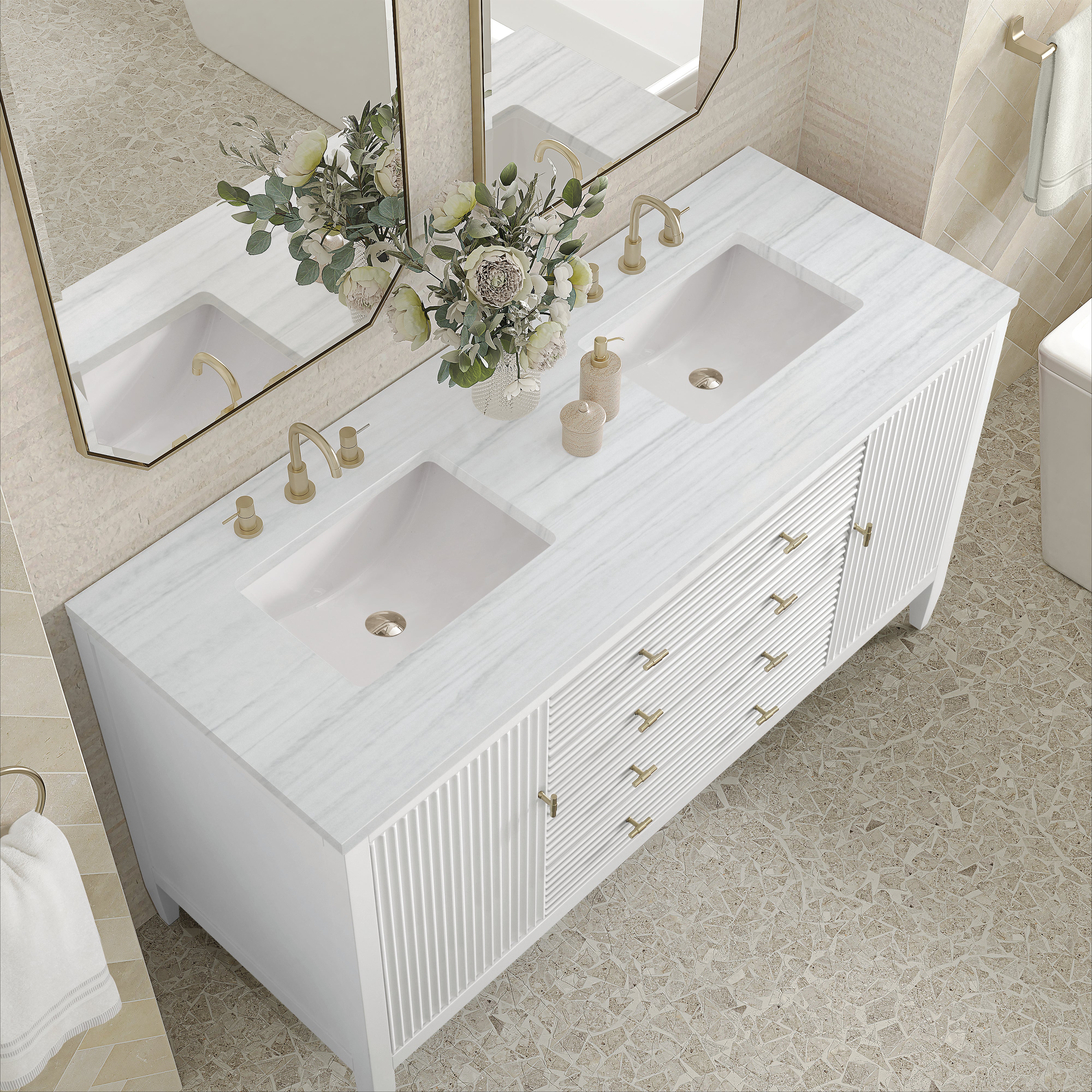 arctic fall solid surface top vanity