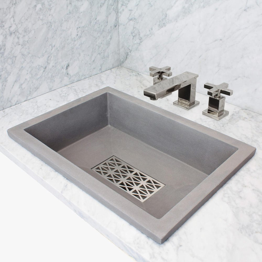 gray concrete sink