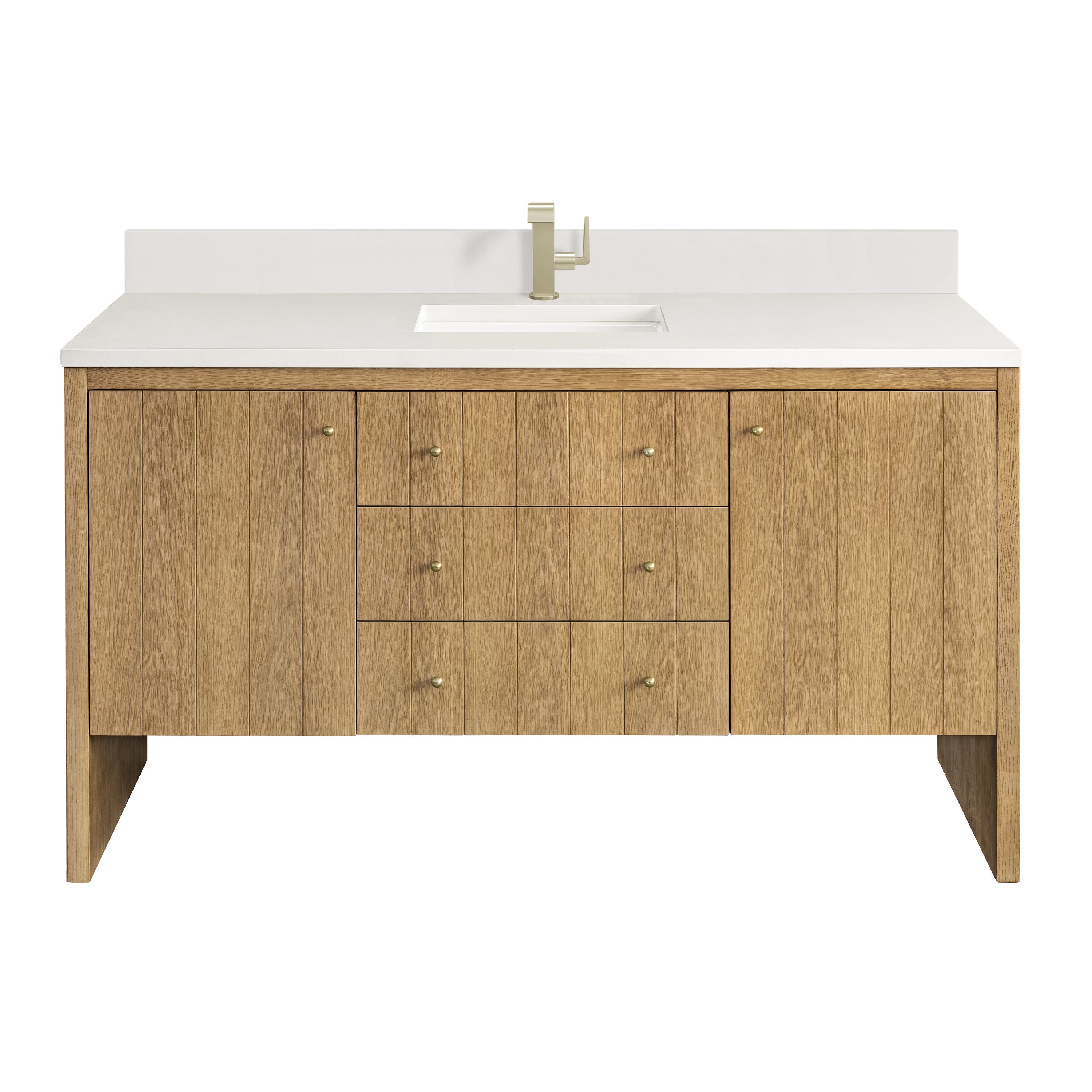 James Martin Vanities Hudson 60" Single Vanity - Light Natural Oak