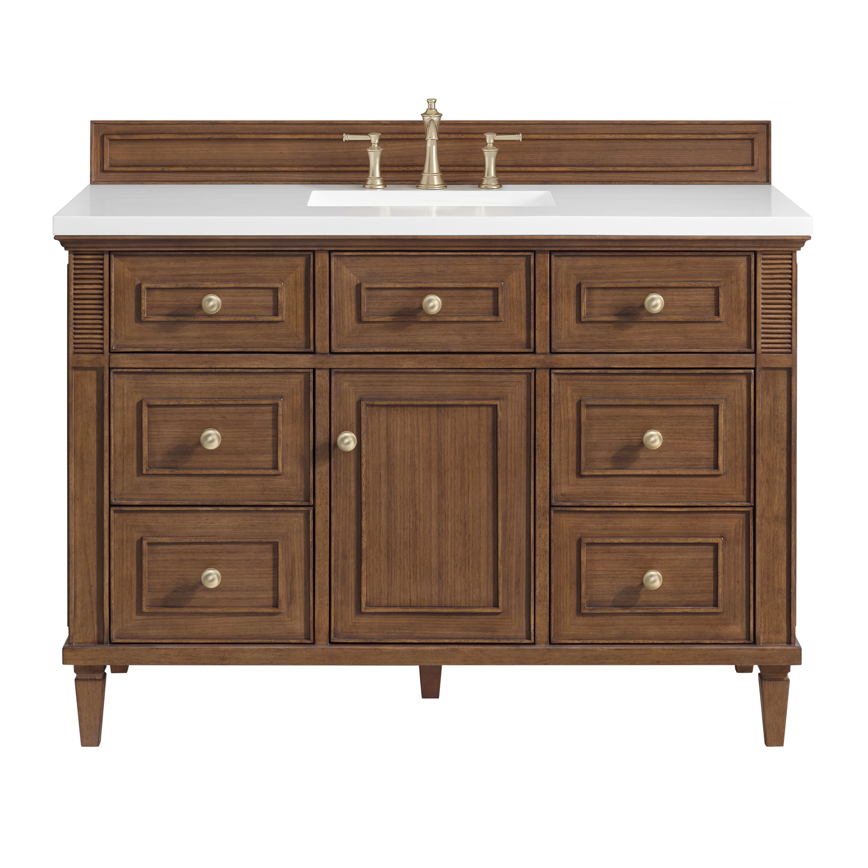 James Martin Vanities Lorelai 48" Single Vanity - Mid-Century Walnut
