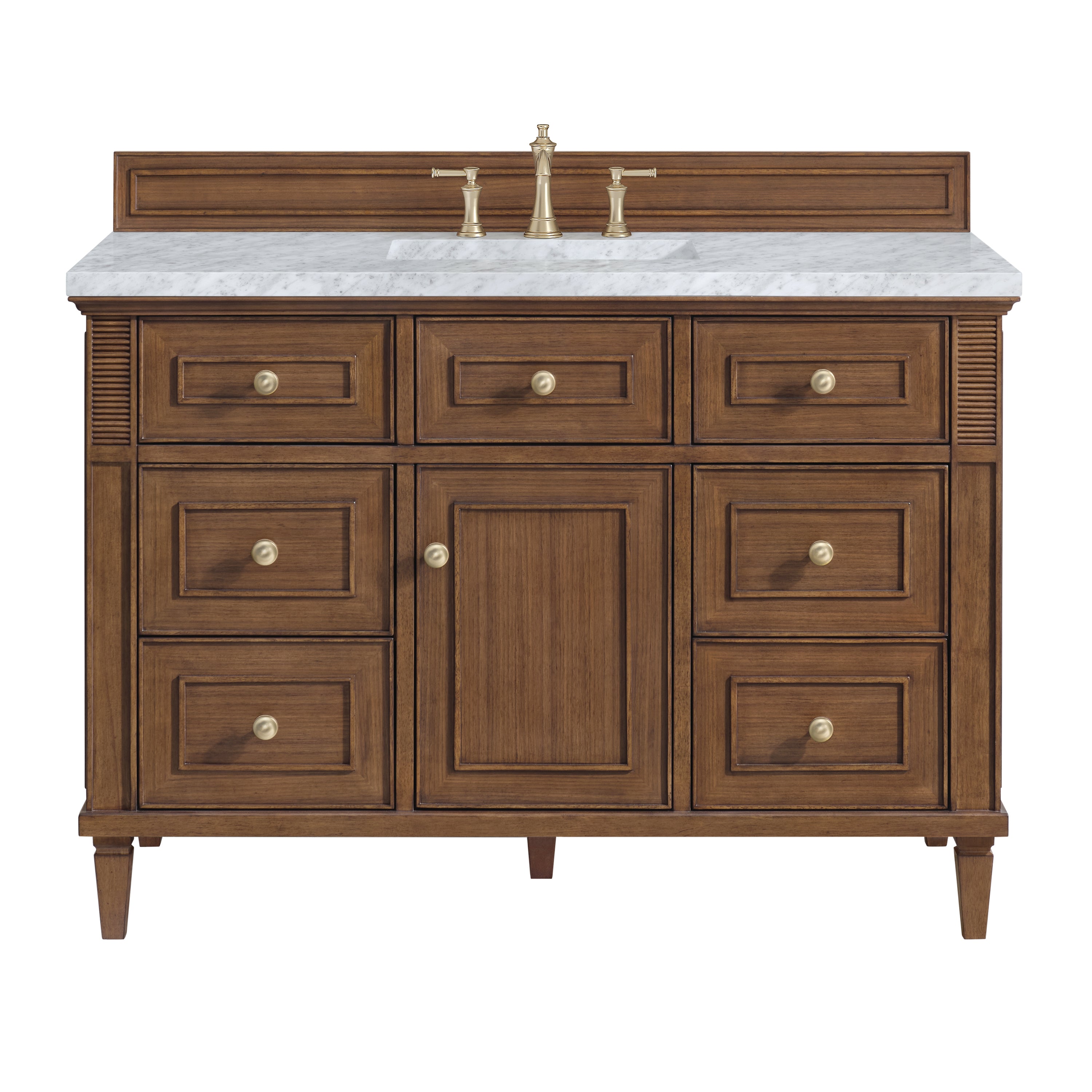James Martin Vanities Lorelai 48" Single Vanity - Mid-Century Walnut