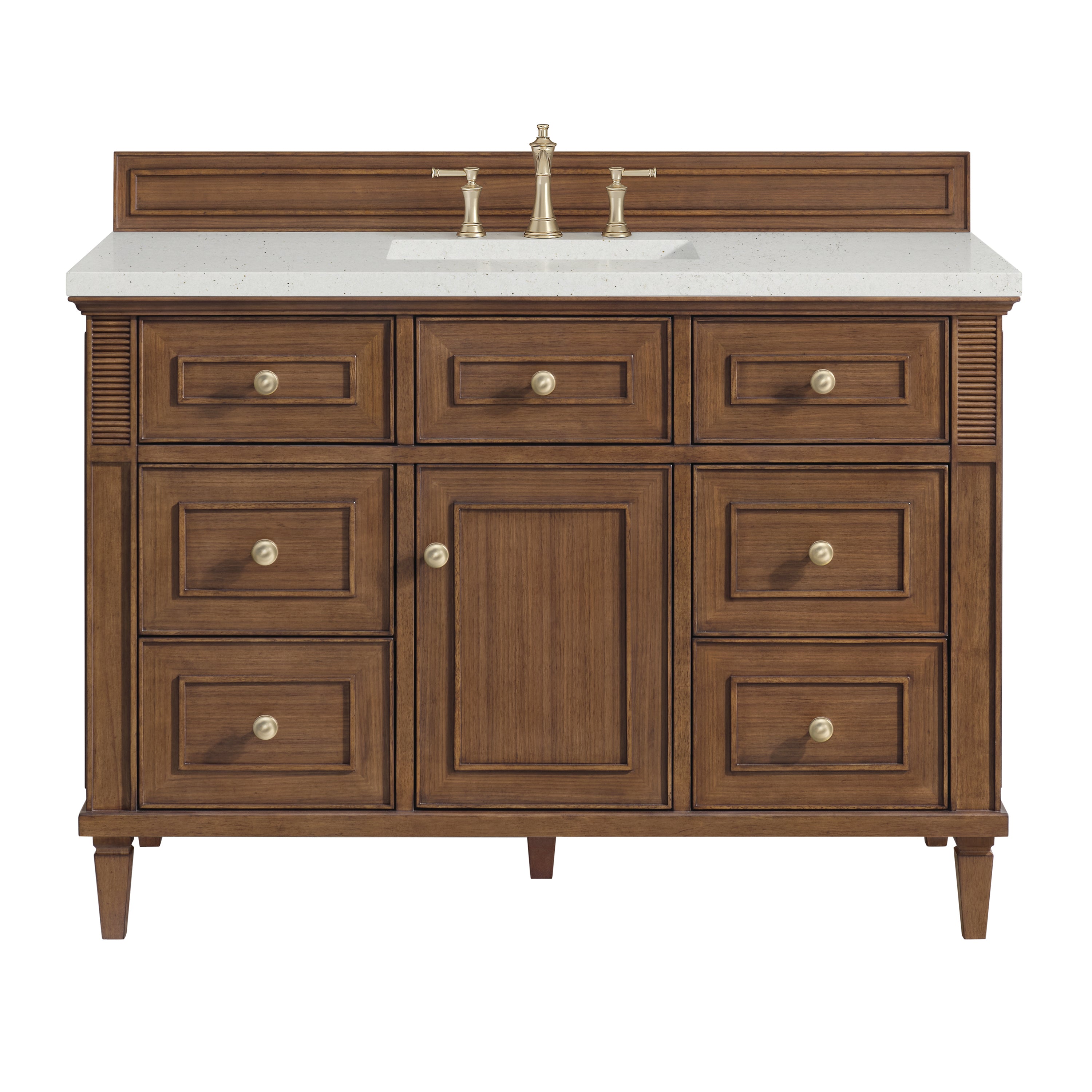 James Martin Vanities Lorelai 48" Single Vanity - Mid-Century Walnut