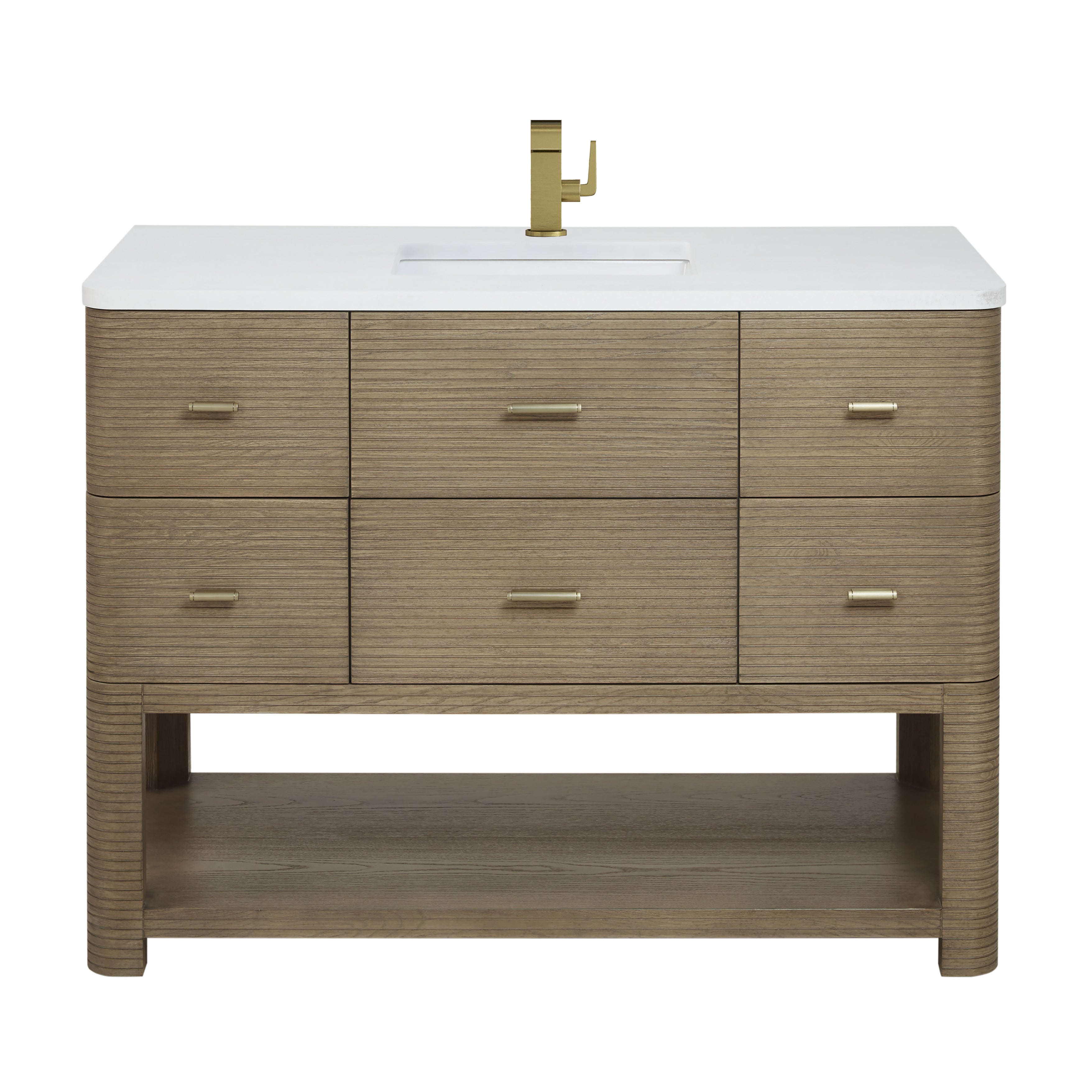 James Martin Vanities Lucian 48" Single Vanity - Pebble Oak