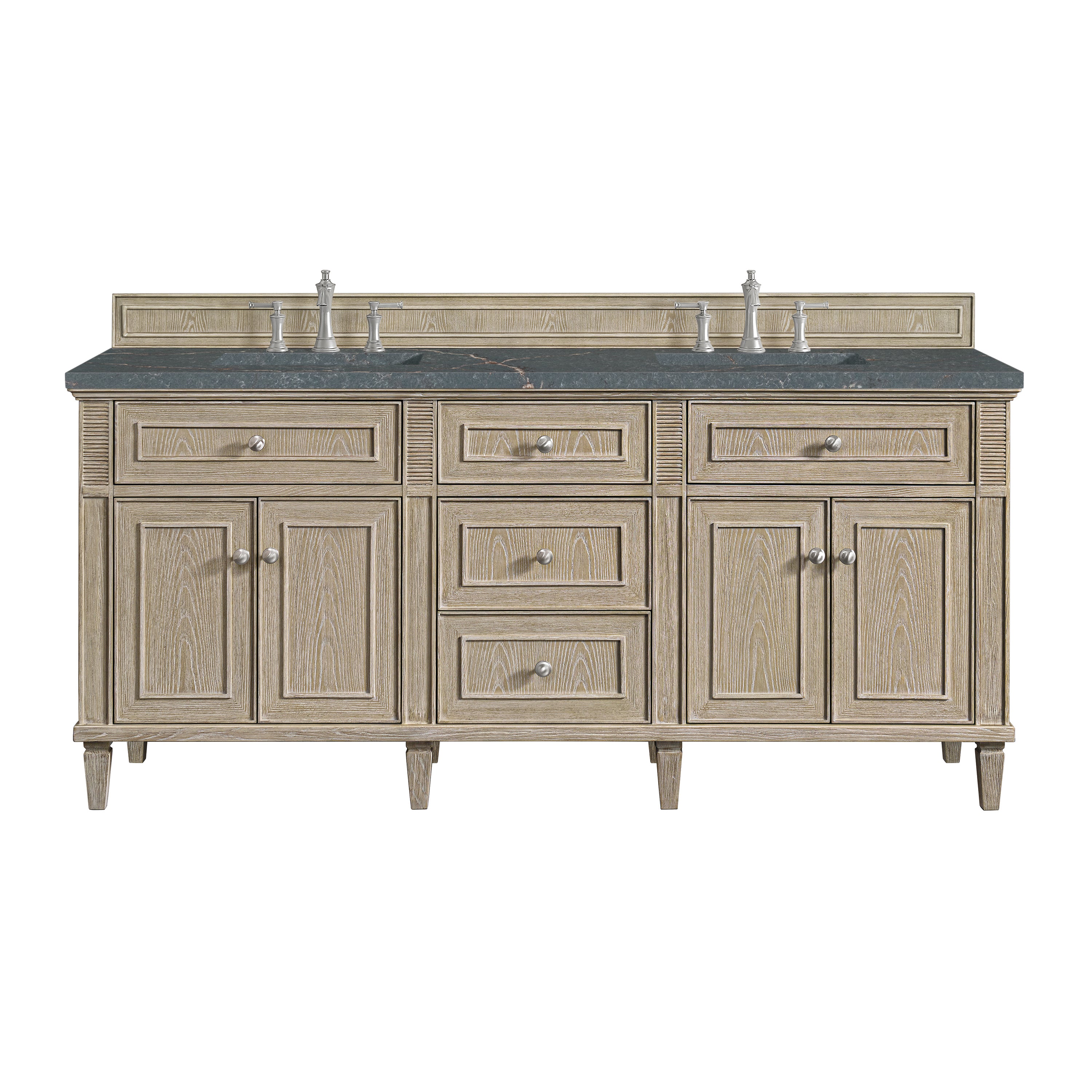 James Martin Vanities Lorelai 72" Double Vanity - Whitewashed Oak