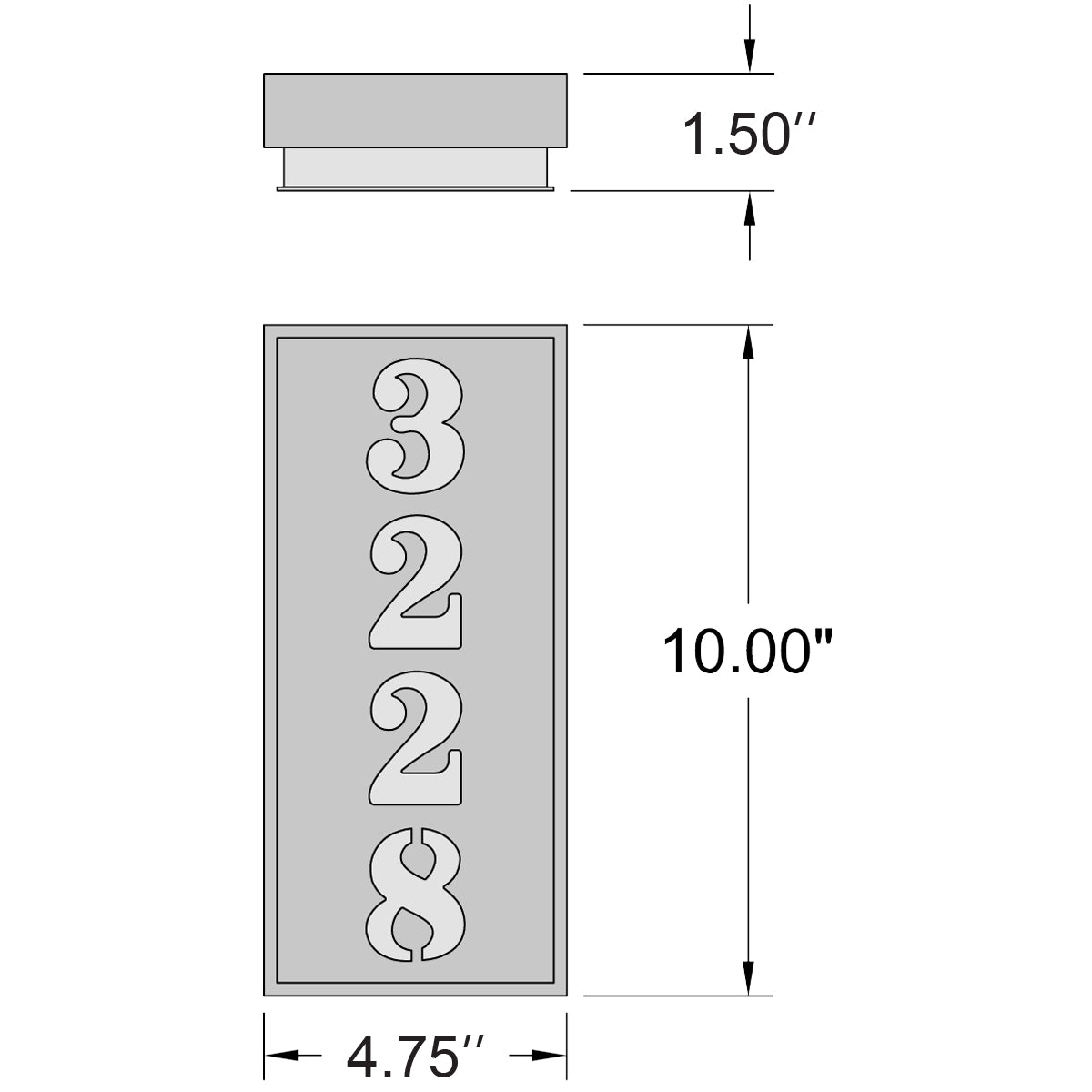black indoor led address light