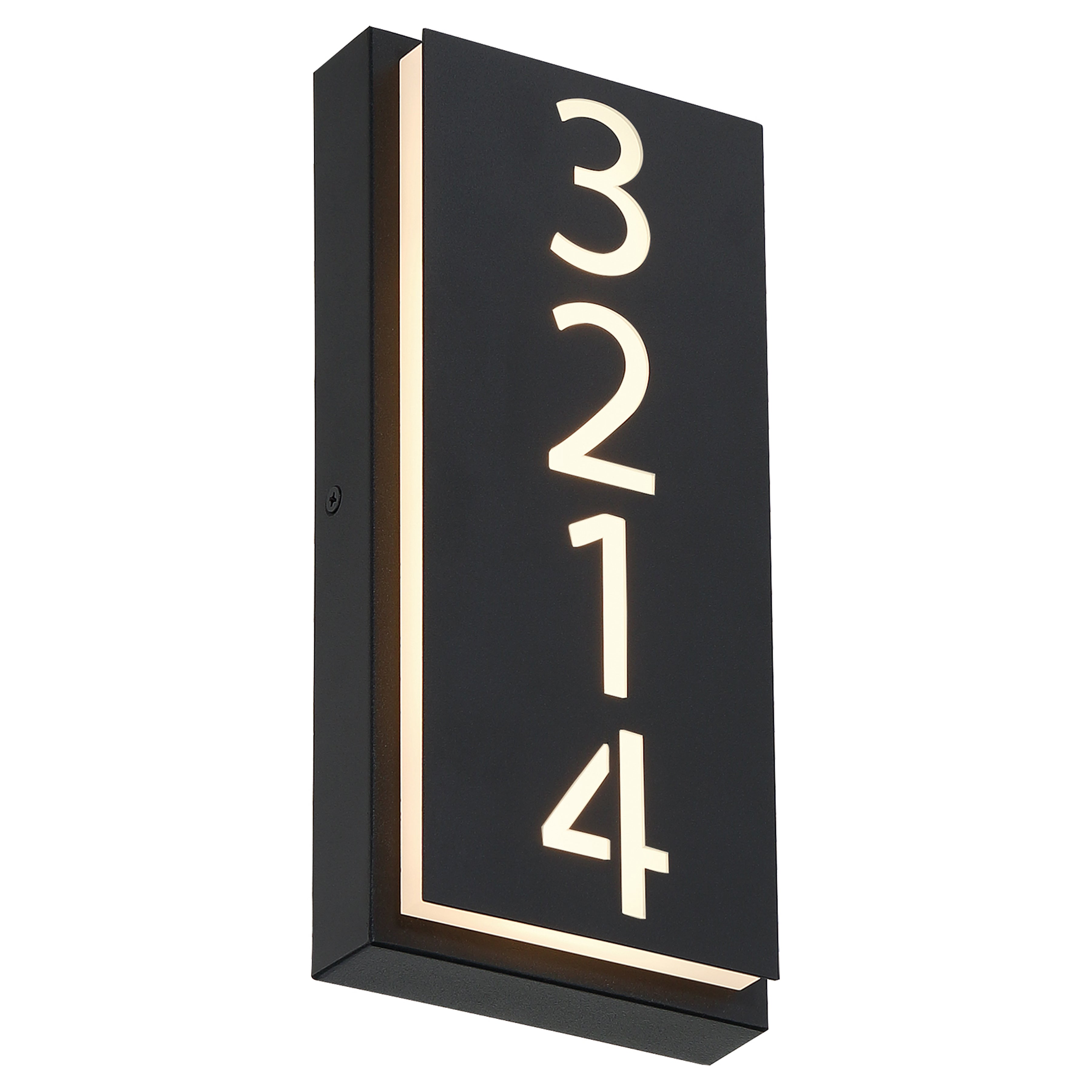 black indoor led address light