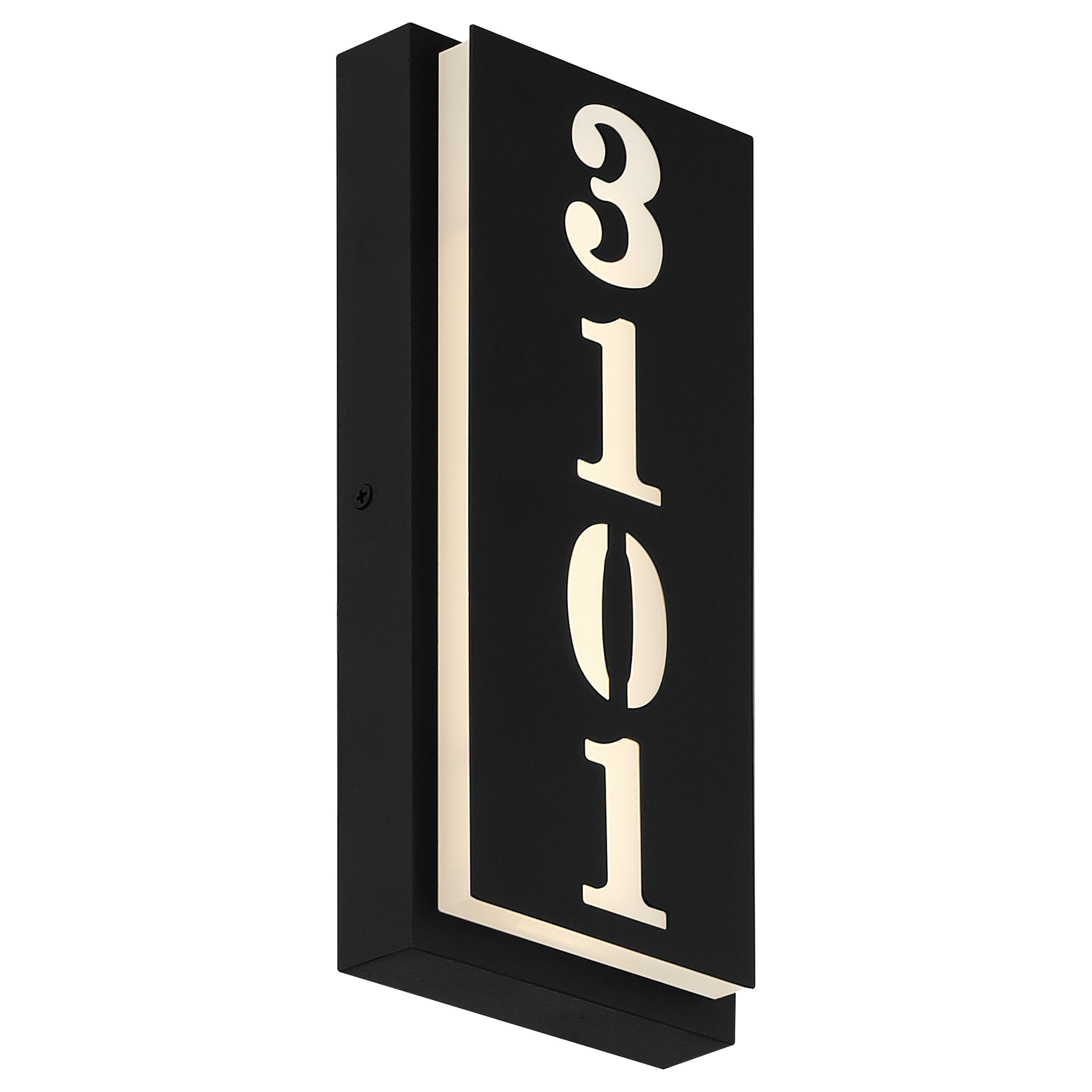 black indoor led address light