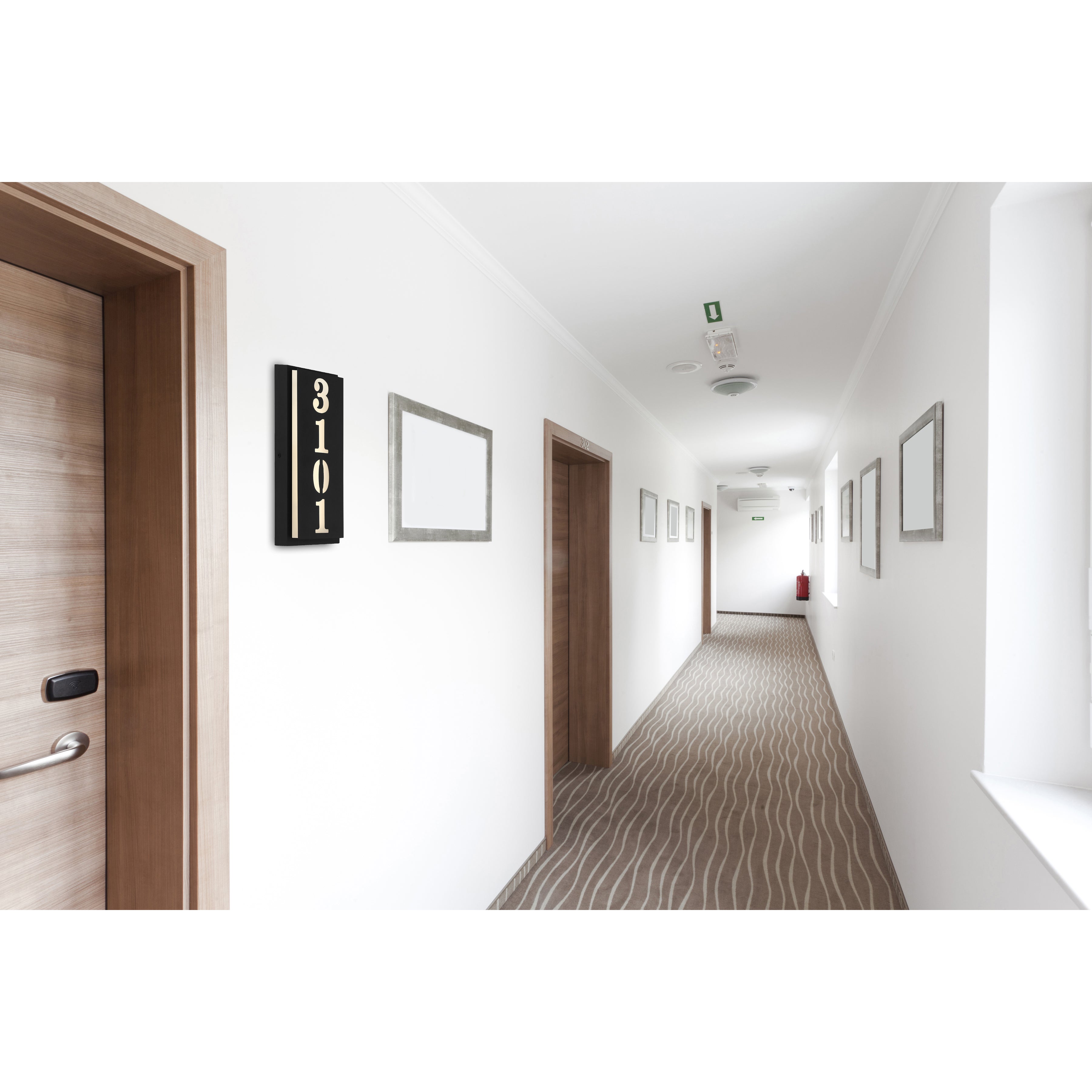 black indoor led address light