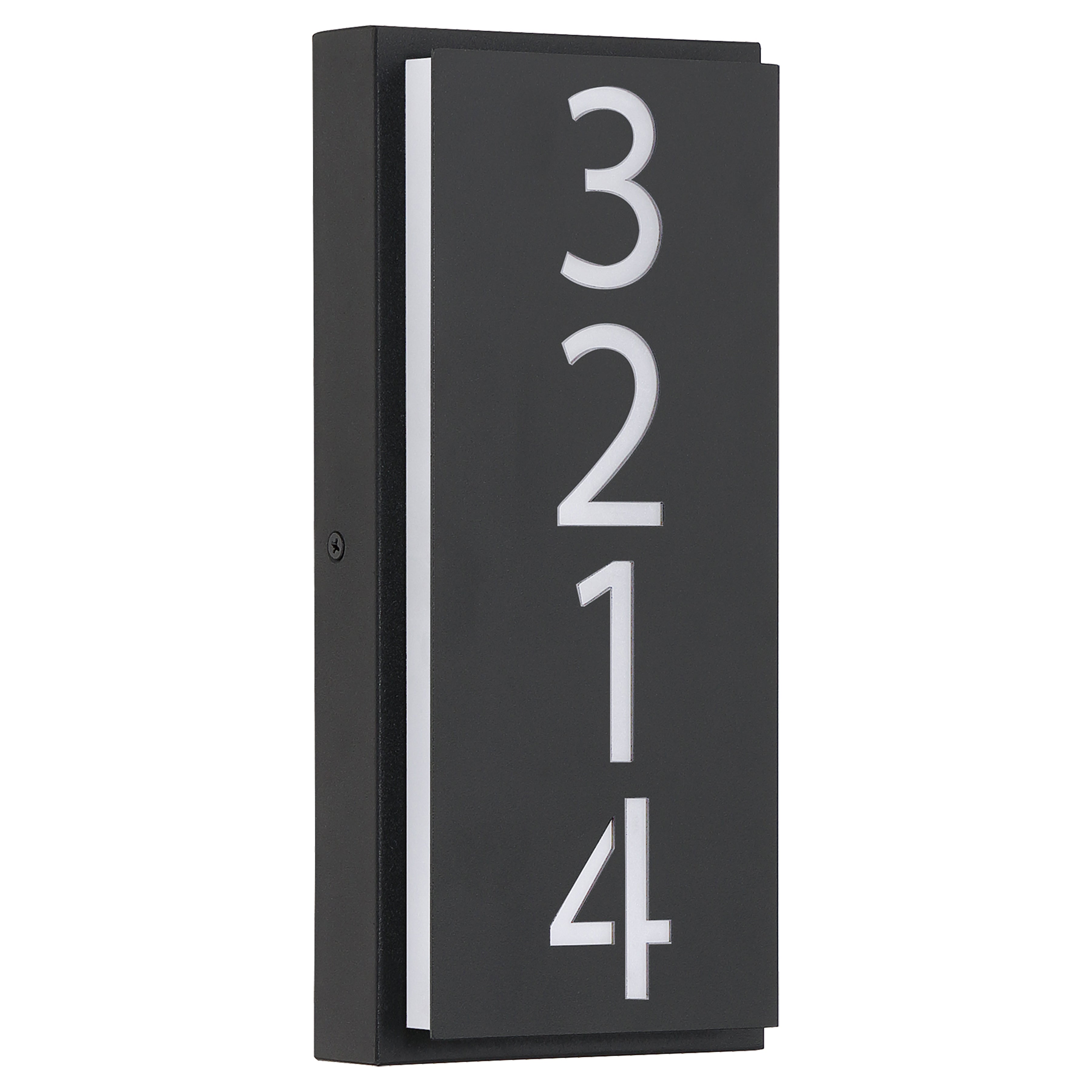 black indoor led address light