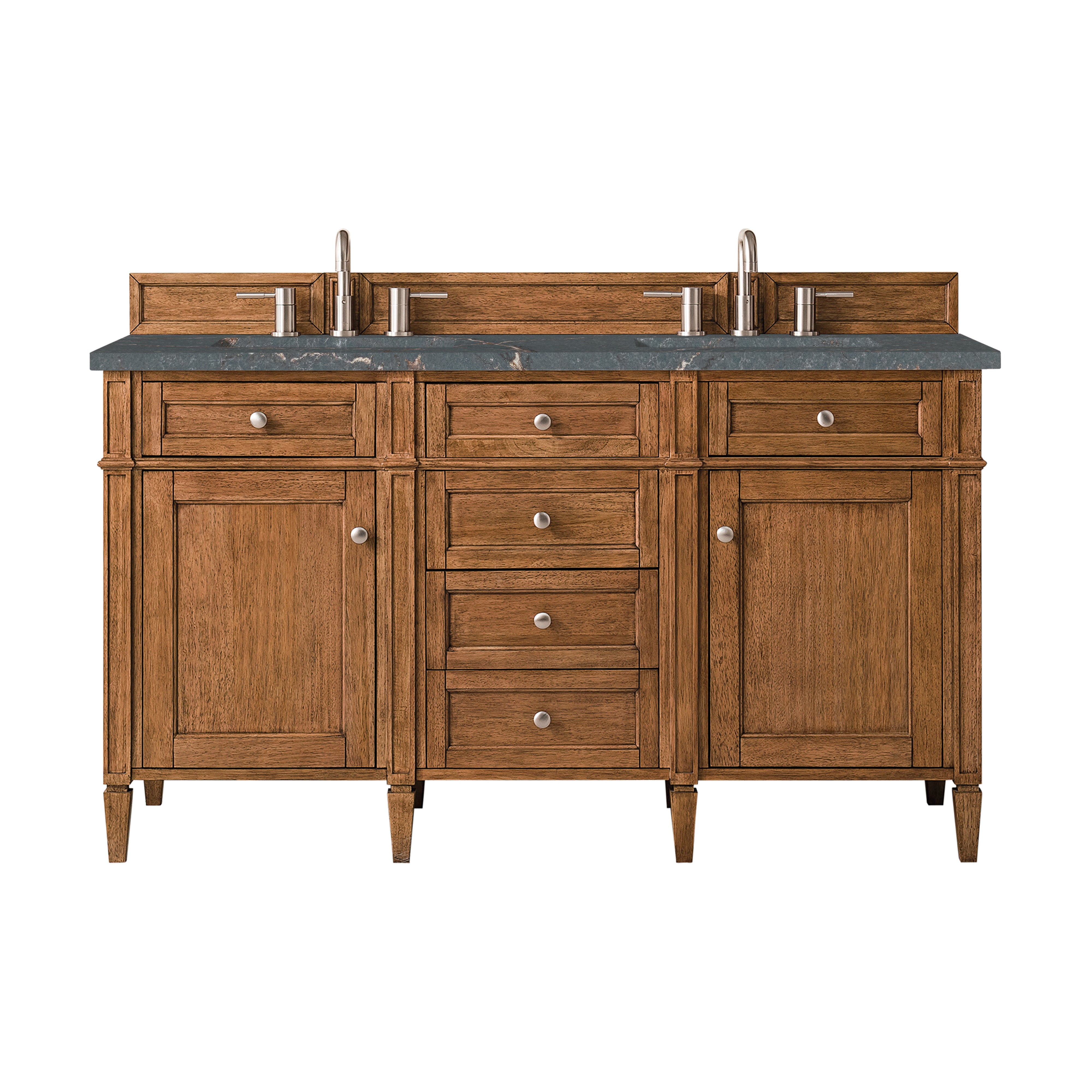 James Martin Vanities Brittany 60" Double Vanity - Saddle Brown