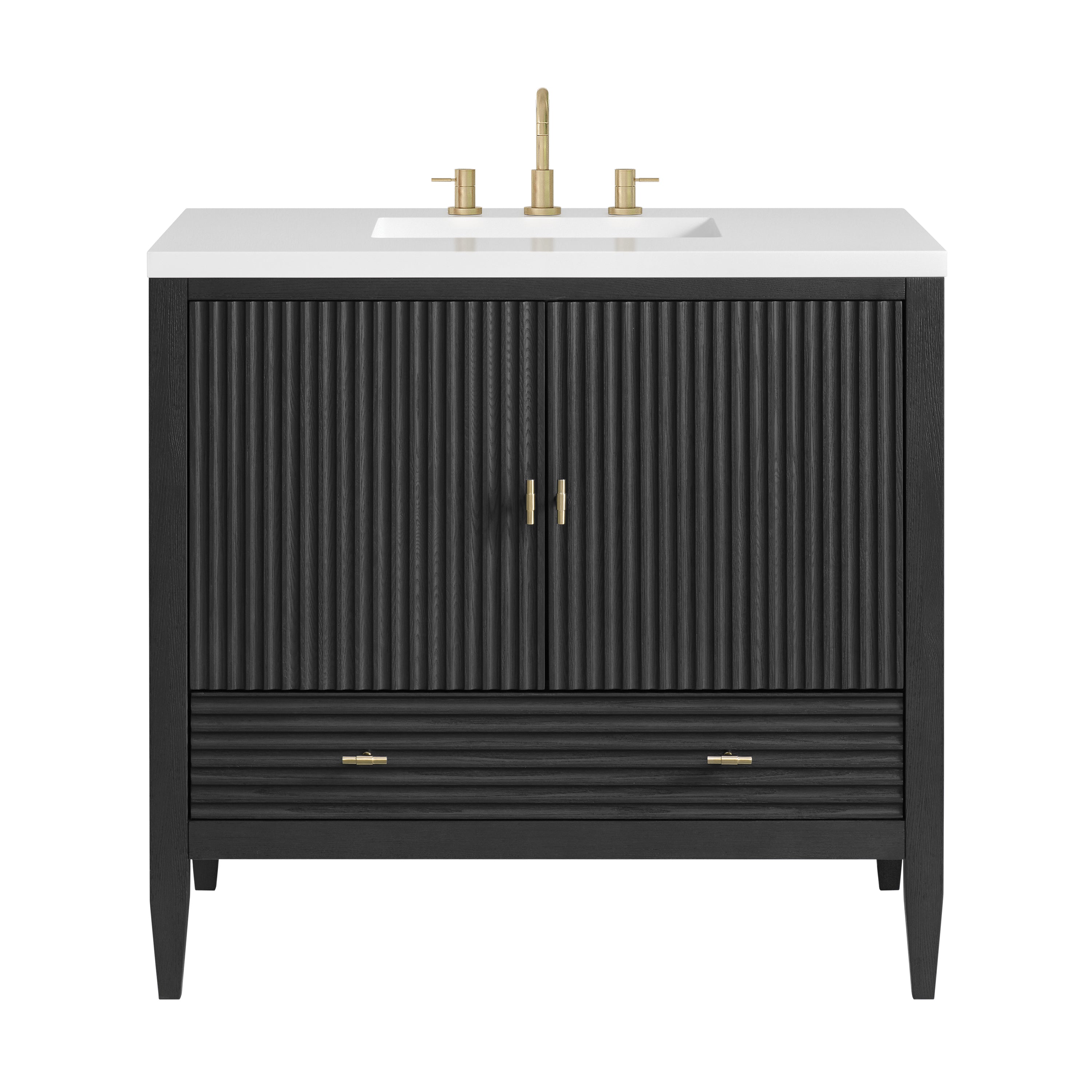 James Martin Vanities Myrrin 36" Vanity - Carbon Oak