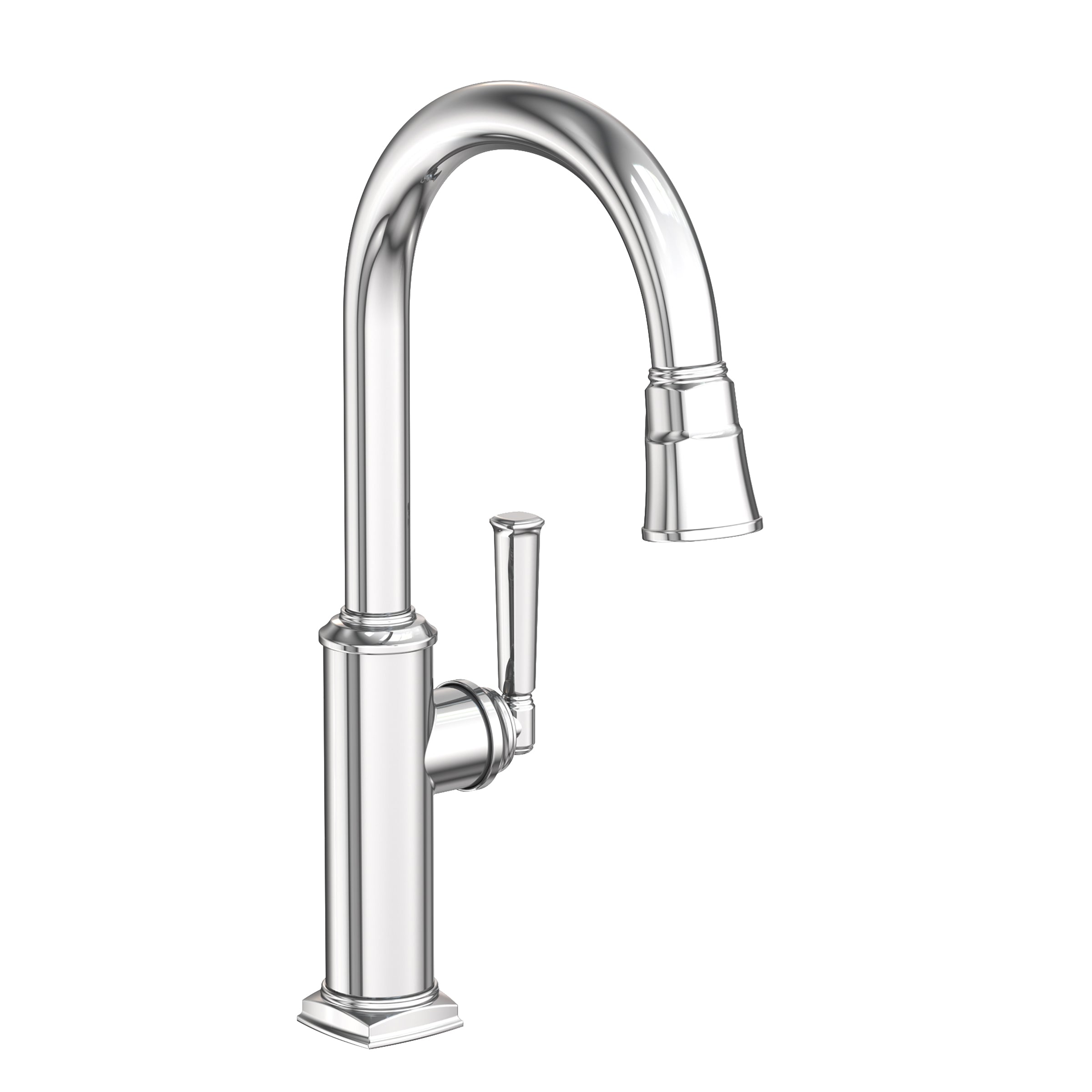 polished chrome kitchen faucet