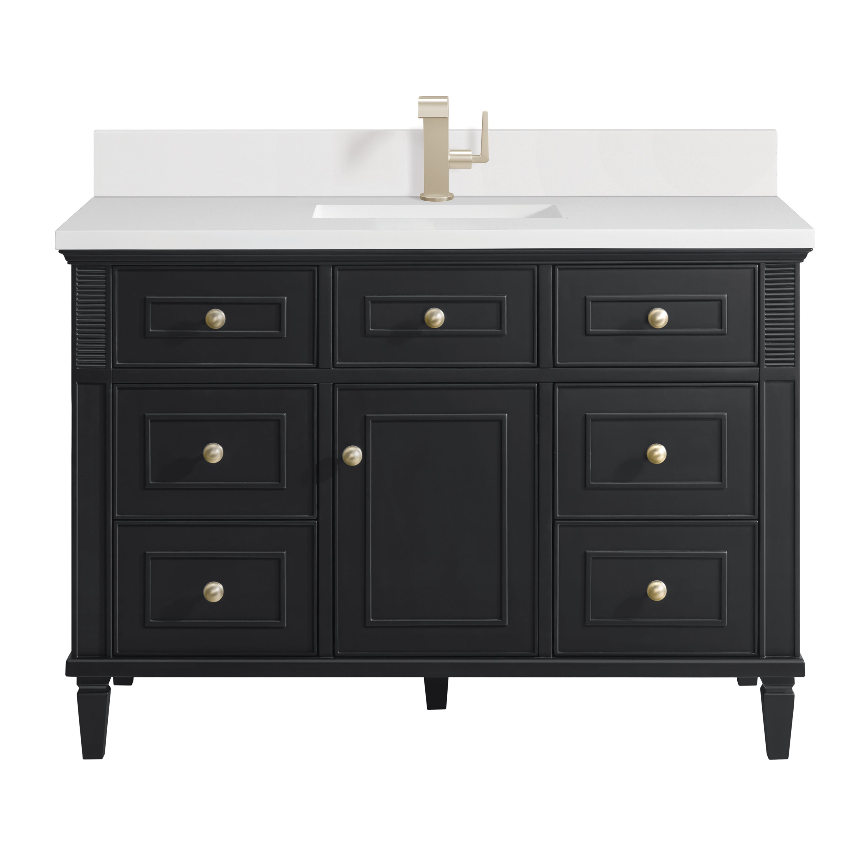 James Martin Vanities Lorelai 48" Single Vanity - Black Onyx