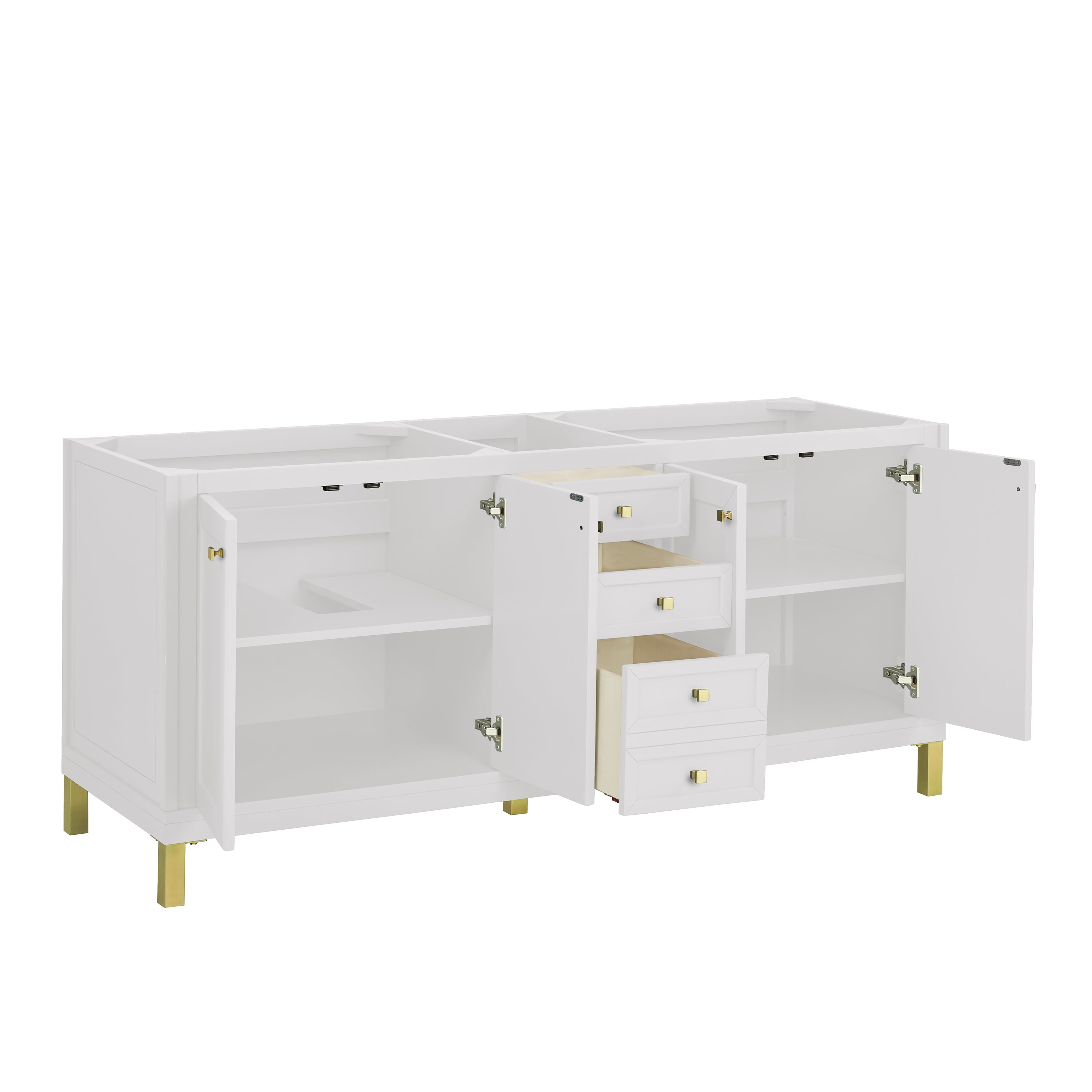 glossy white vanity