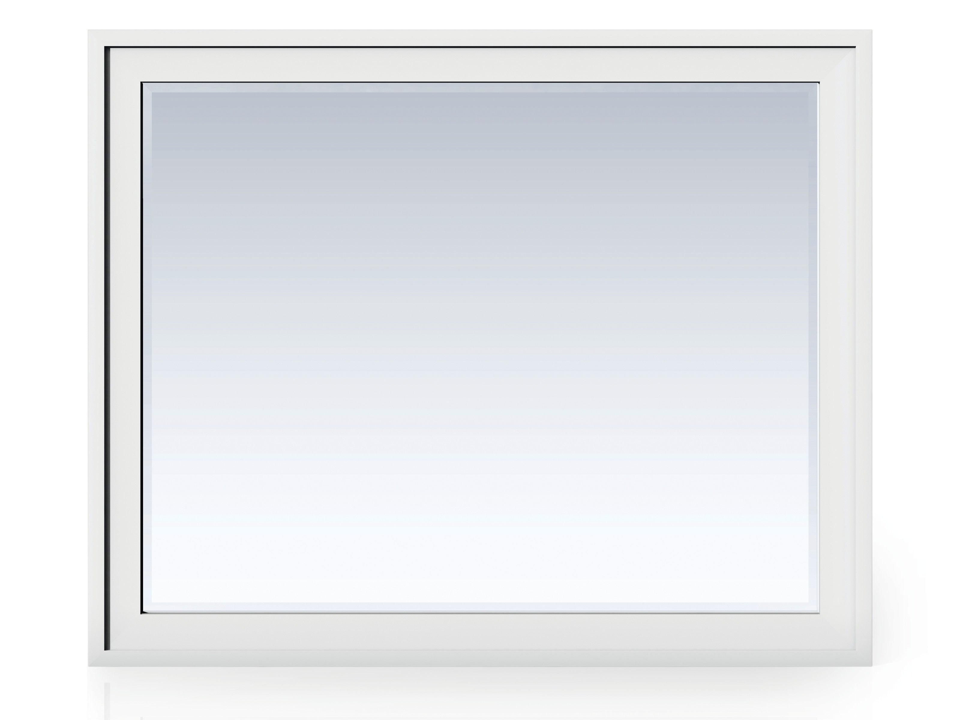 glossy white mirror