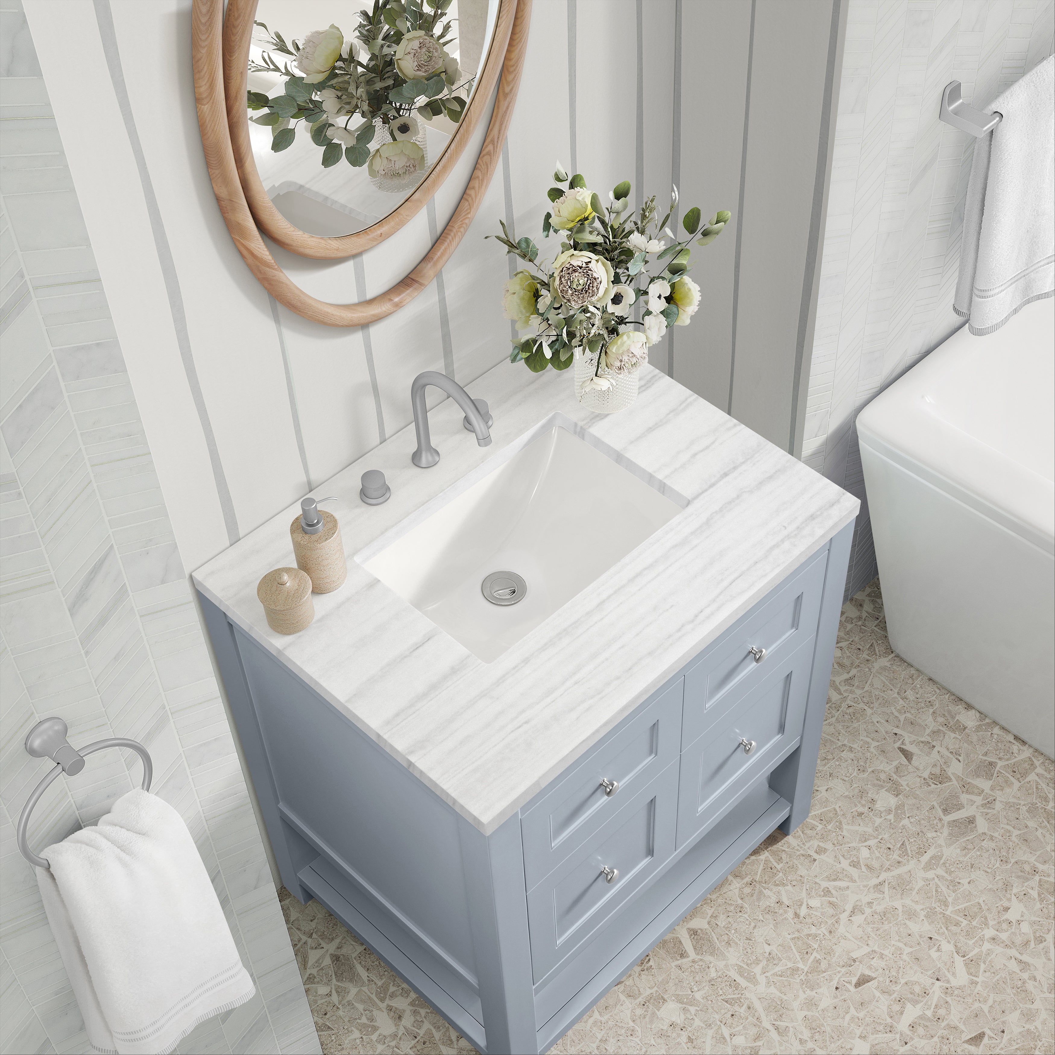 arctic fall solid surface top vanity