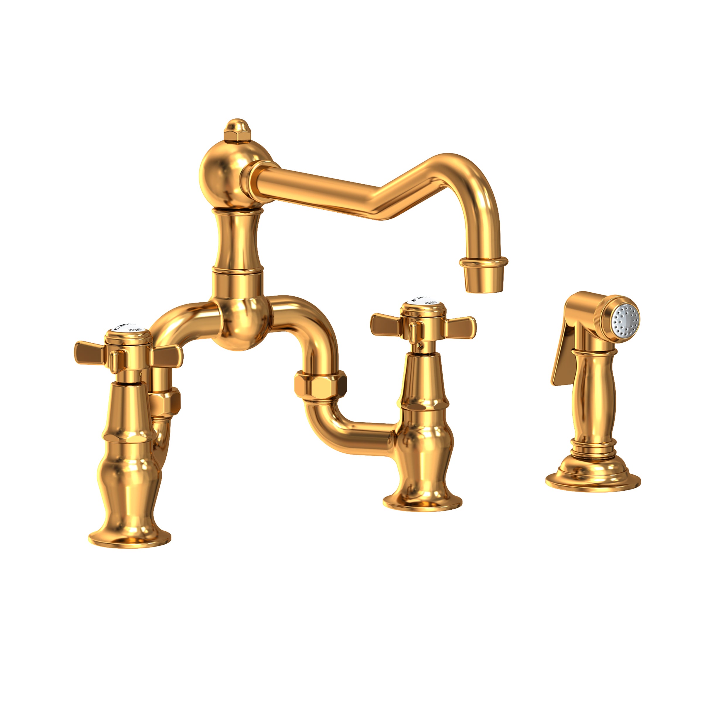 Newport Brass Fairfield Kitchen Bridge Faucet with Side Spray