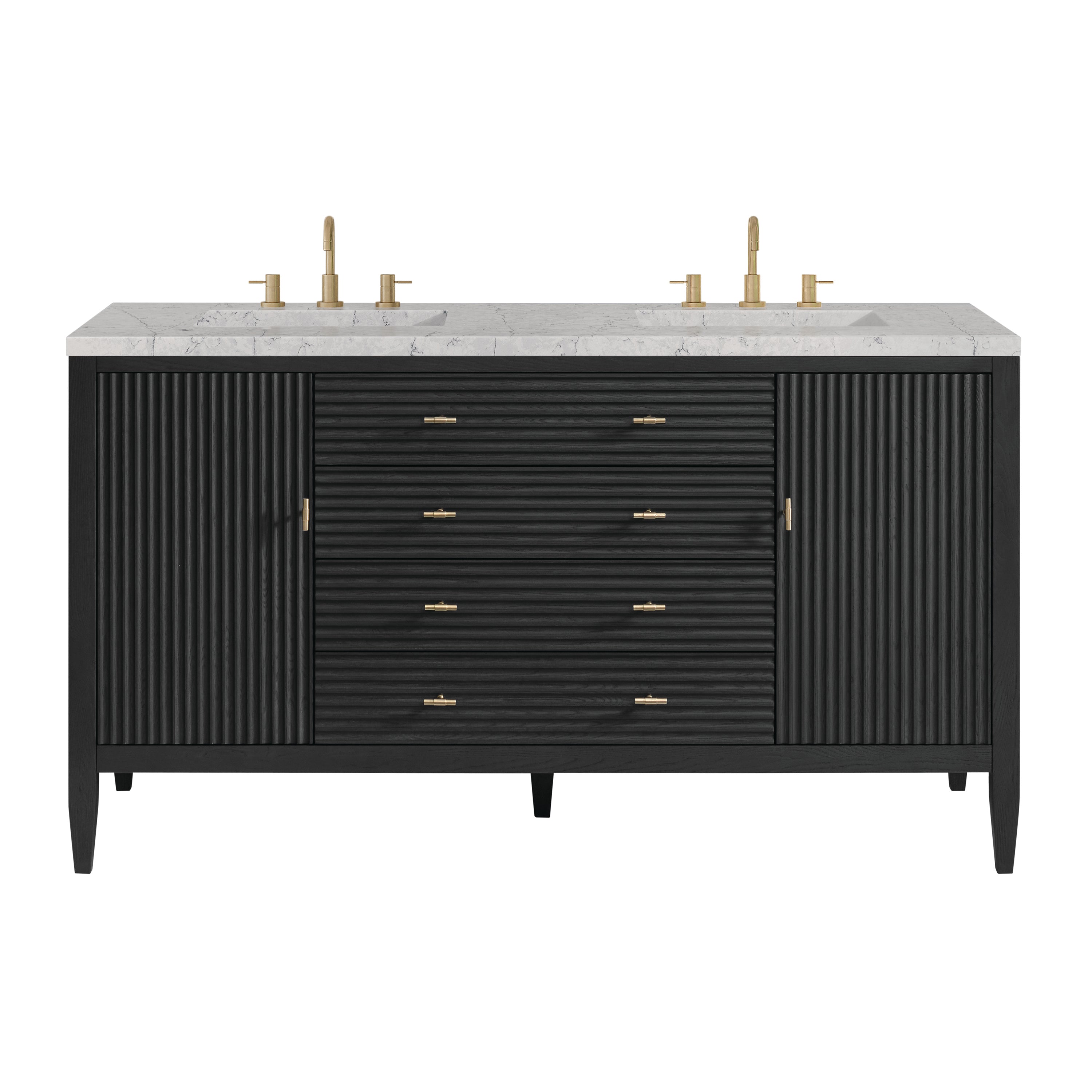 James Martin Vanities Myrrin 60" Double Vanity - Carbon Oak