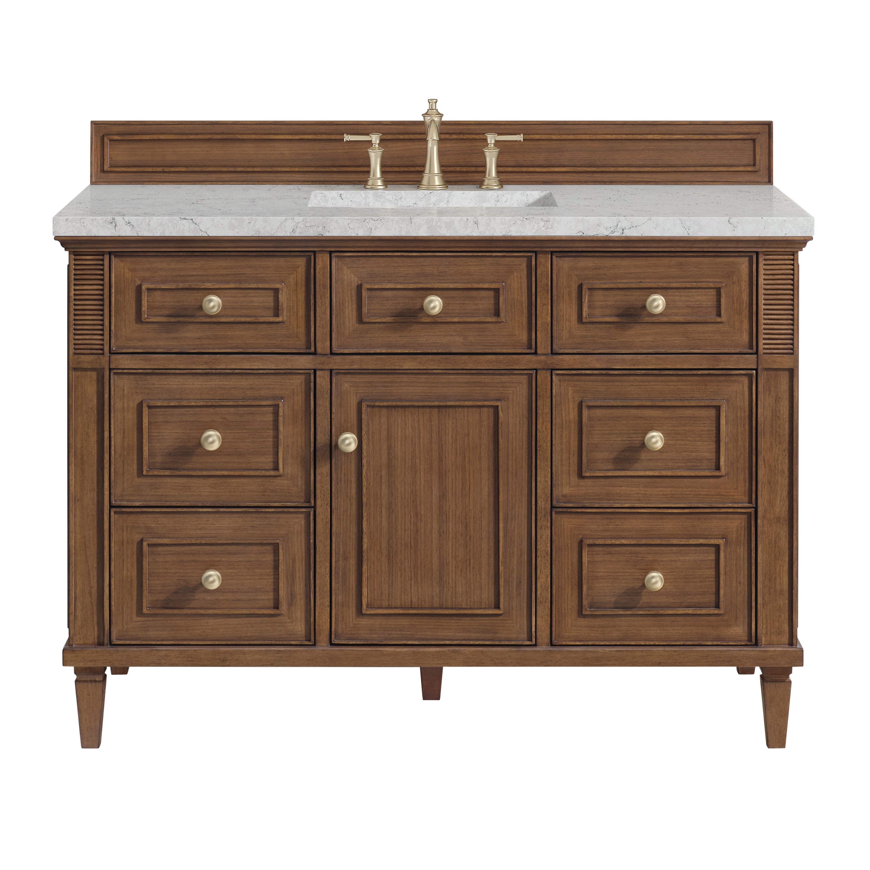 James Martin Vanities Lorelai 48" Single Vanity - Mid-Century Walnut