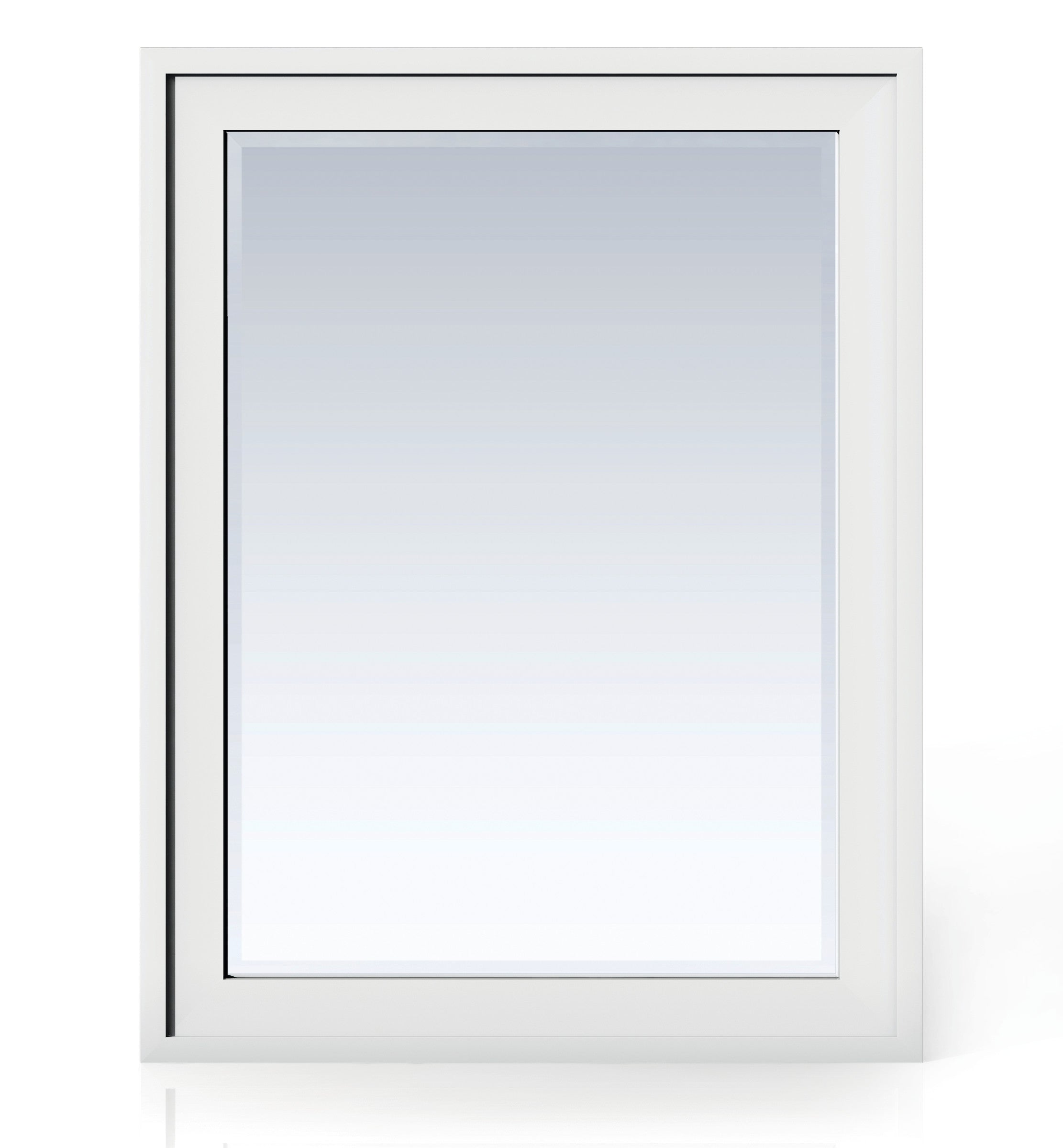 glossy white mirror