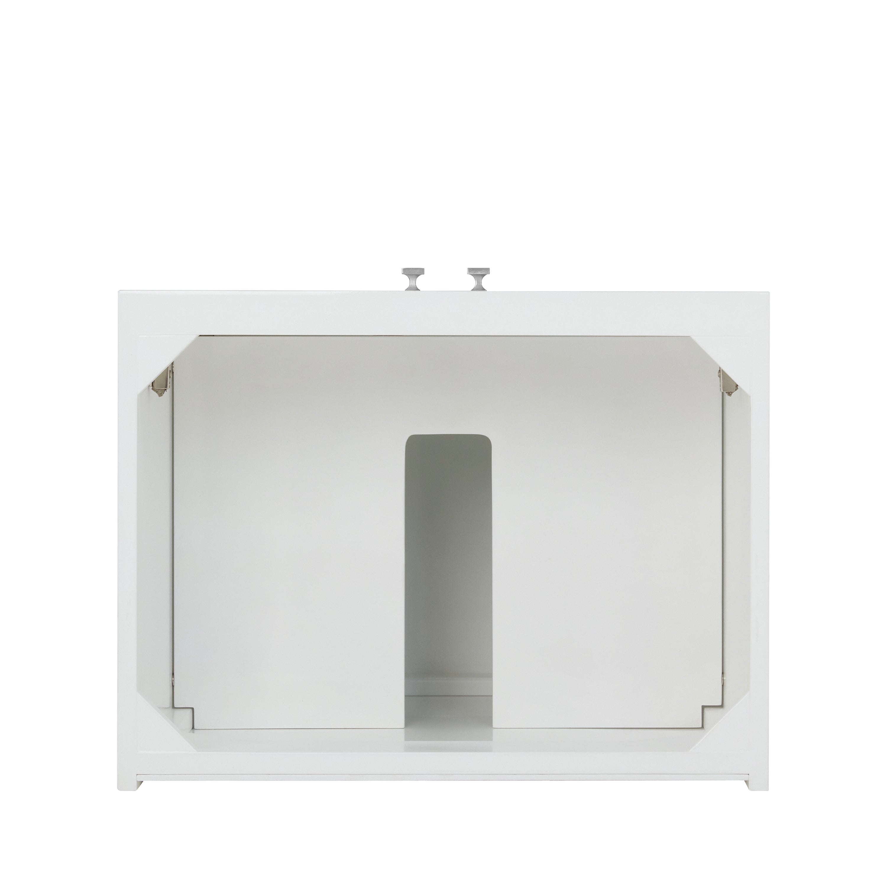 glossy white vanity