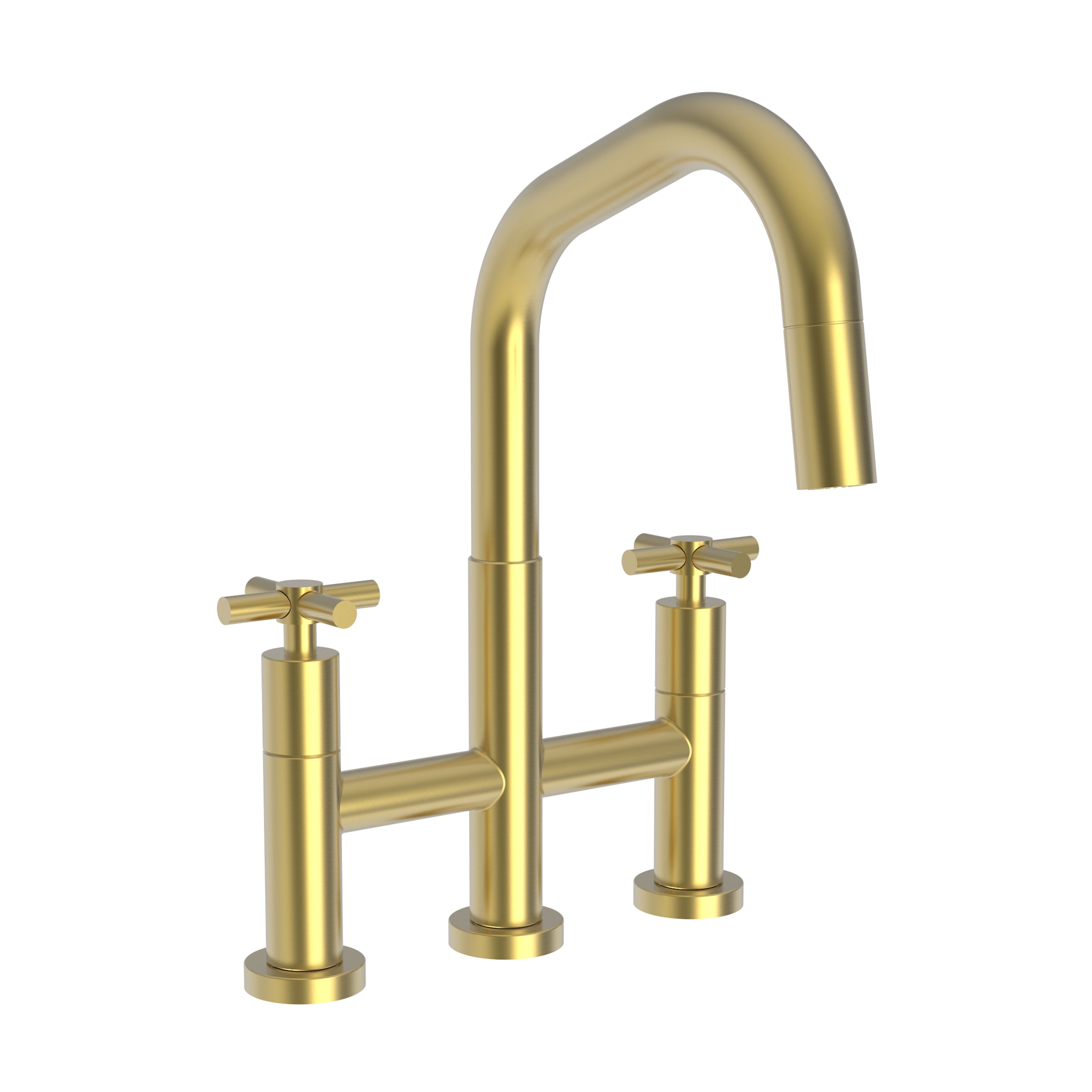 Newport Brass East Square Kitchen Bridge Pull-Down Faucet