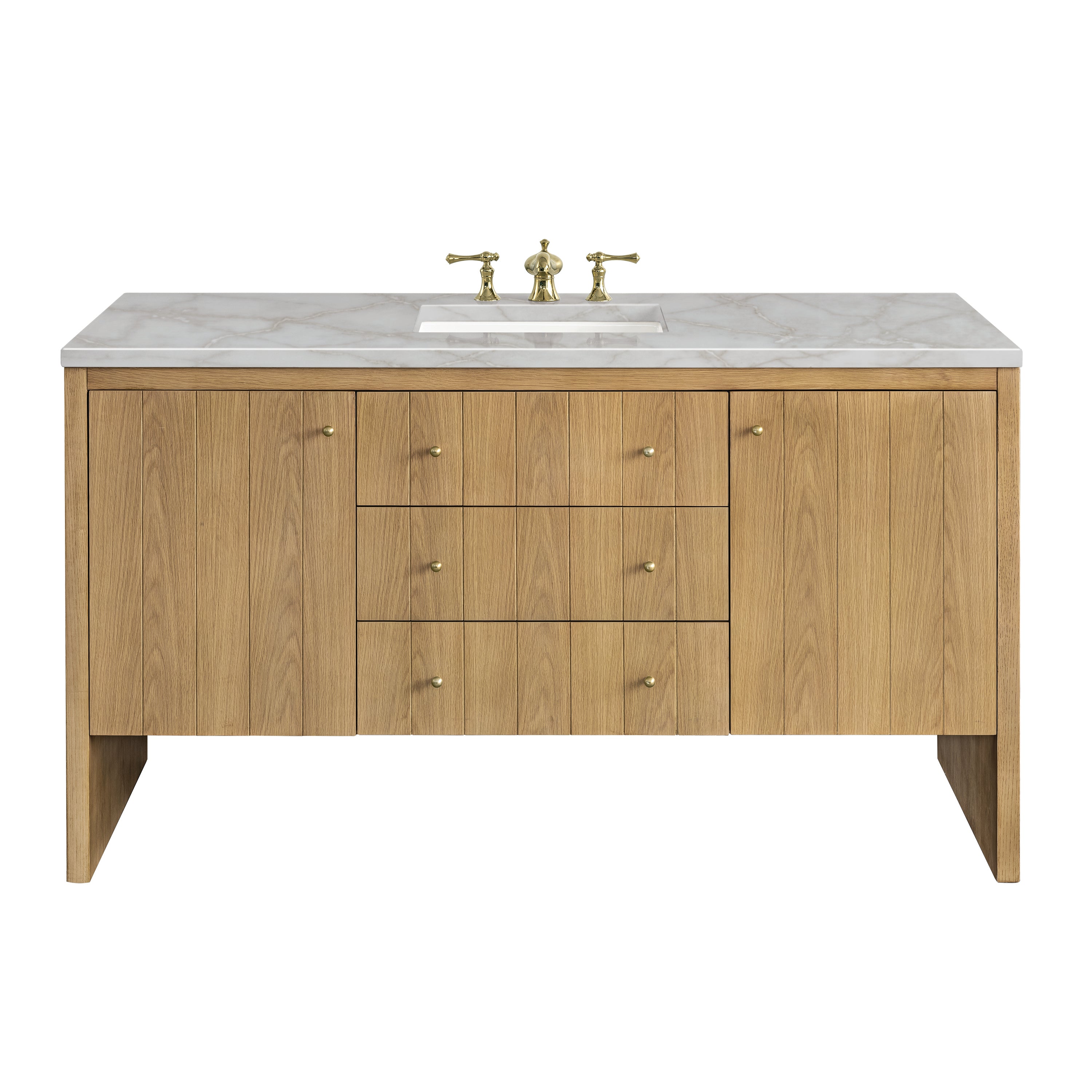 James Martin Vanities Hudson 60" Single Vanity - Light Natural Oak
