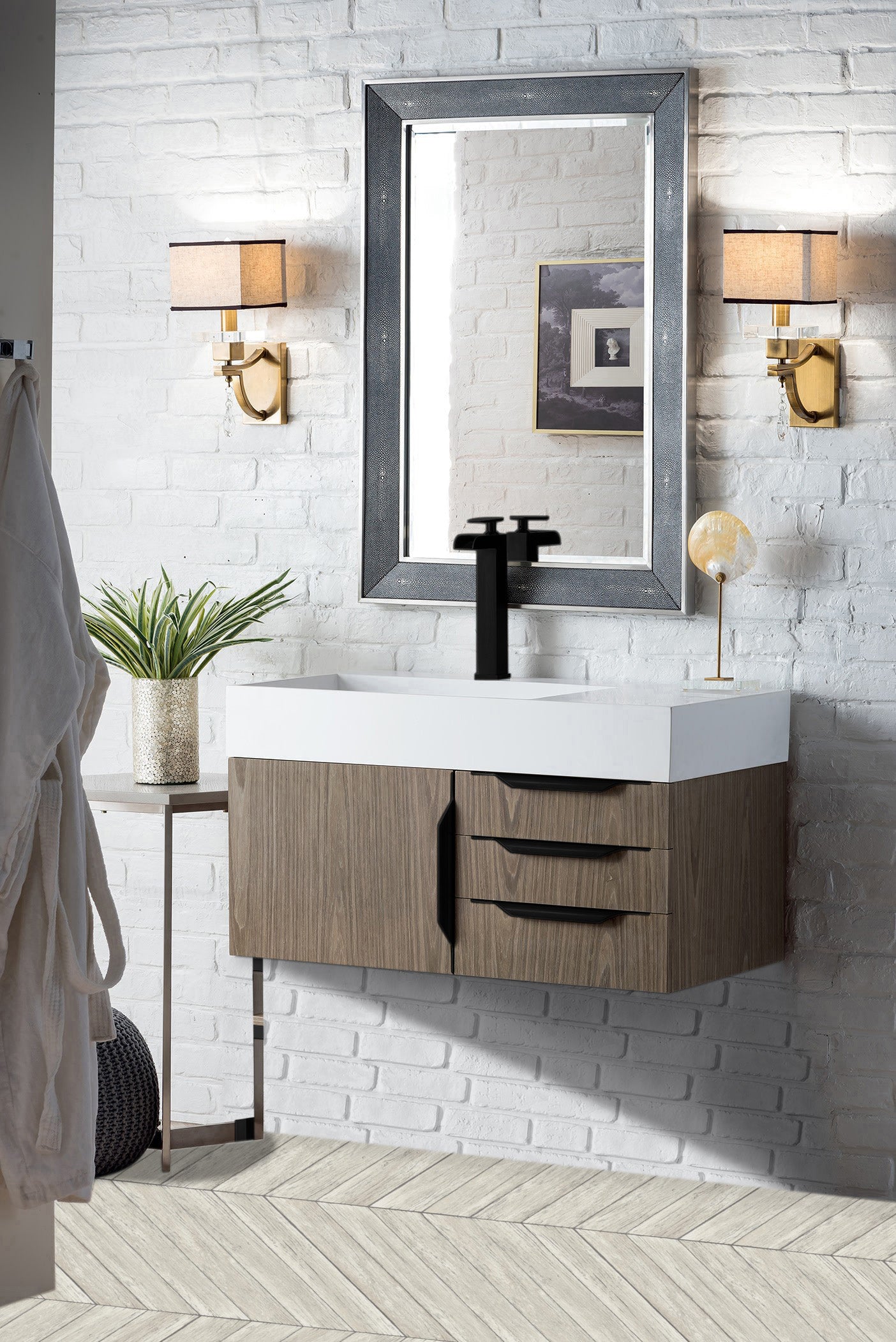 ash gray vanity