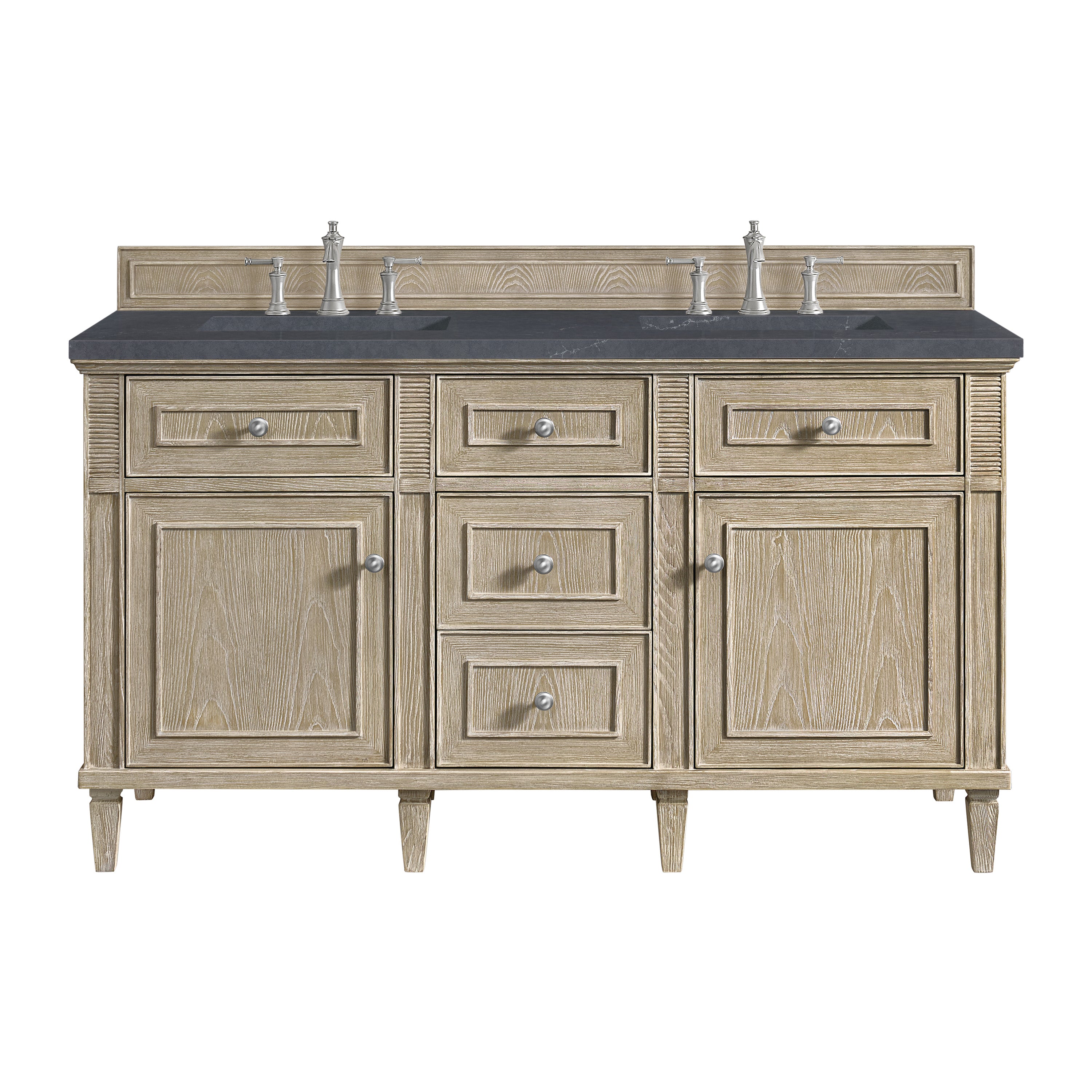James Martin Vanities Lorelai 60" Double Vanity - Whitewashed Oak