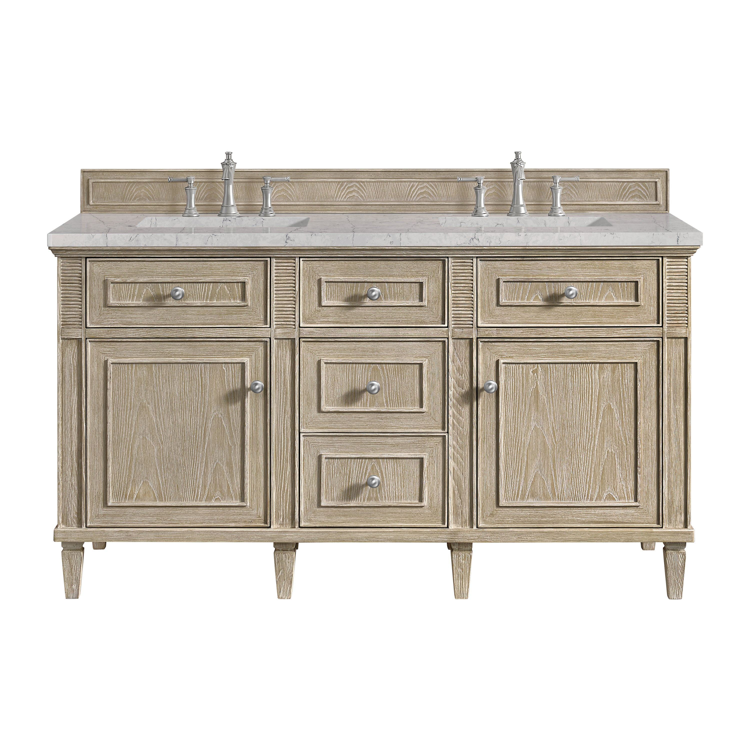 James Martin Vanities Lorelai 60" Double Vanity - Whitewashed Oak