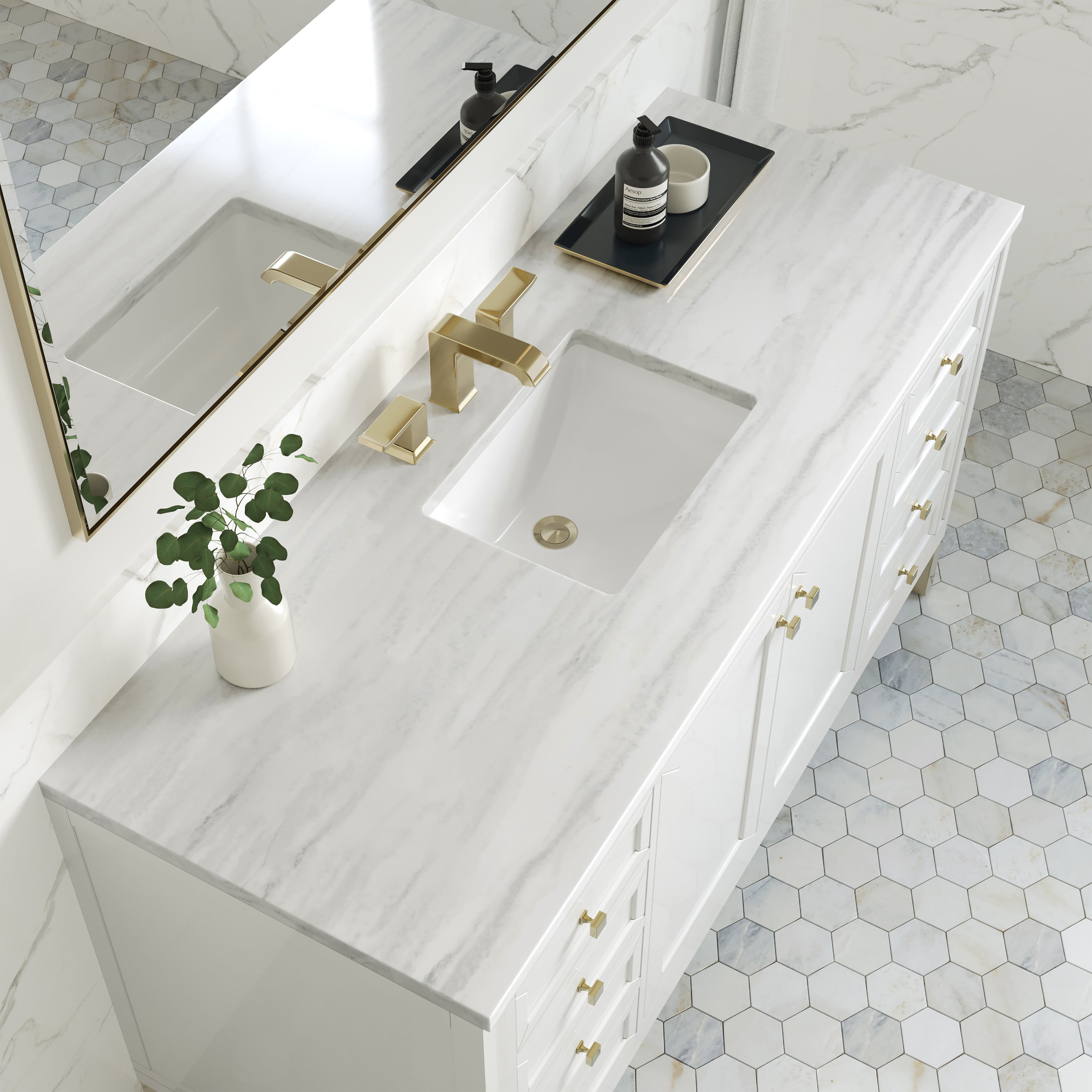 arctic fall solid surface top vanity