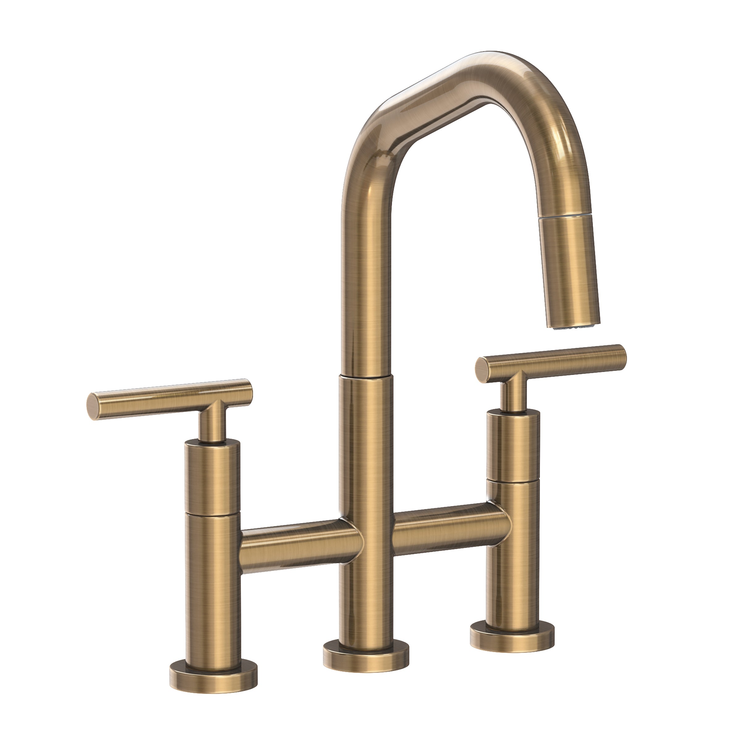 Newport Brass East Square Kitchen Bridge Pull-Down Faucet
