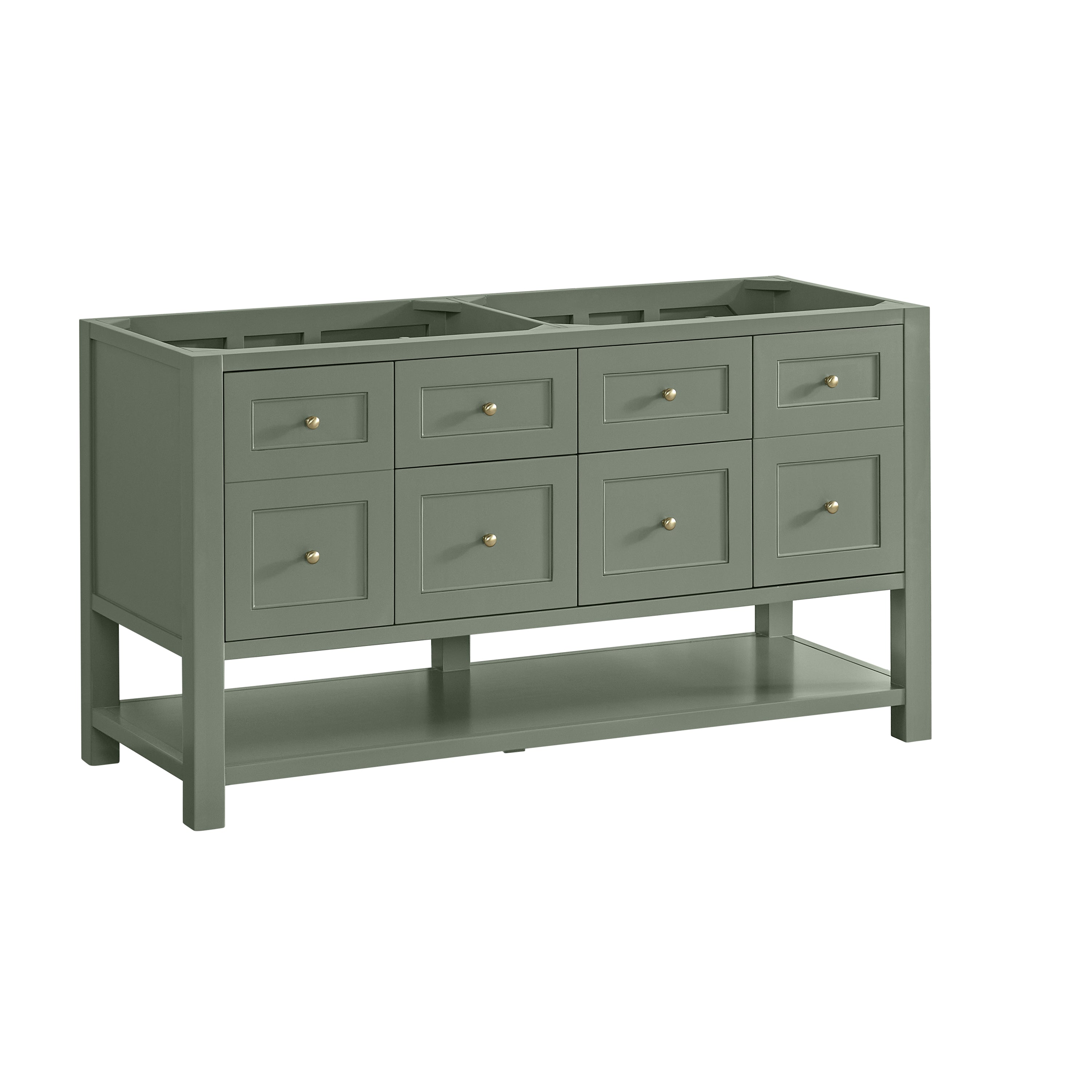 James Martin Vanities Breckenridge 60" Double Vanity - Smokey Celadon