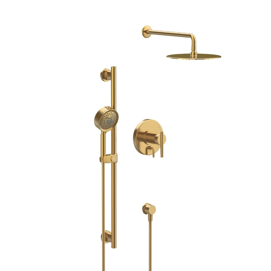 Danze by Gerber Parma Pressure Balance Shower Trim with Parma 5 Function Hand Shower and Drench 10" Showerhead and Versa Slide Bar Kit
