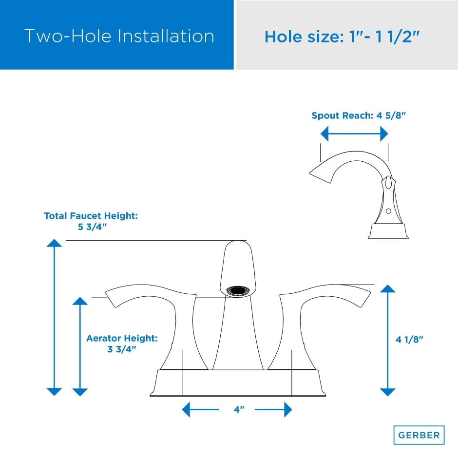 faucet dimension