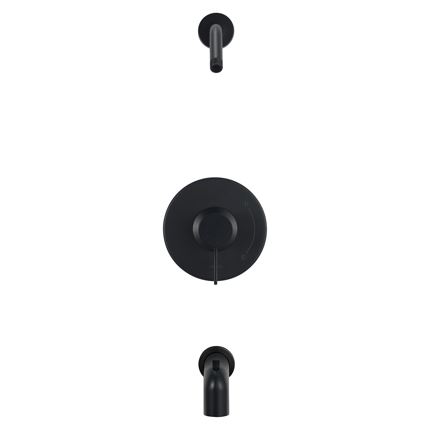 Danze by Gerber Amalfi 1H Tub and Shower Trim Kit and Treysta Cartridge w/ Diverter on Spout Less Showerhead