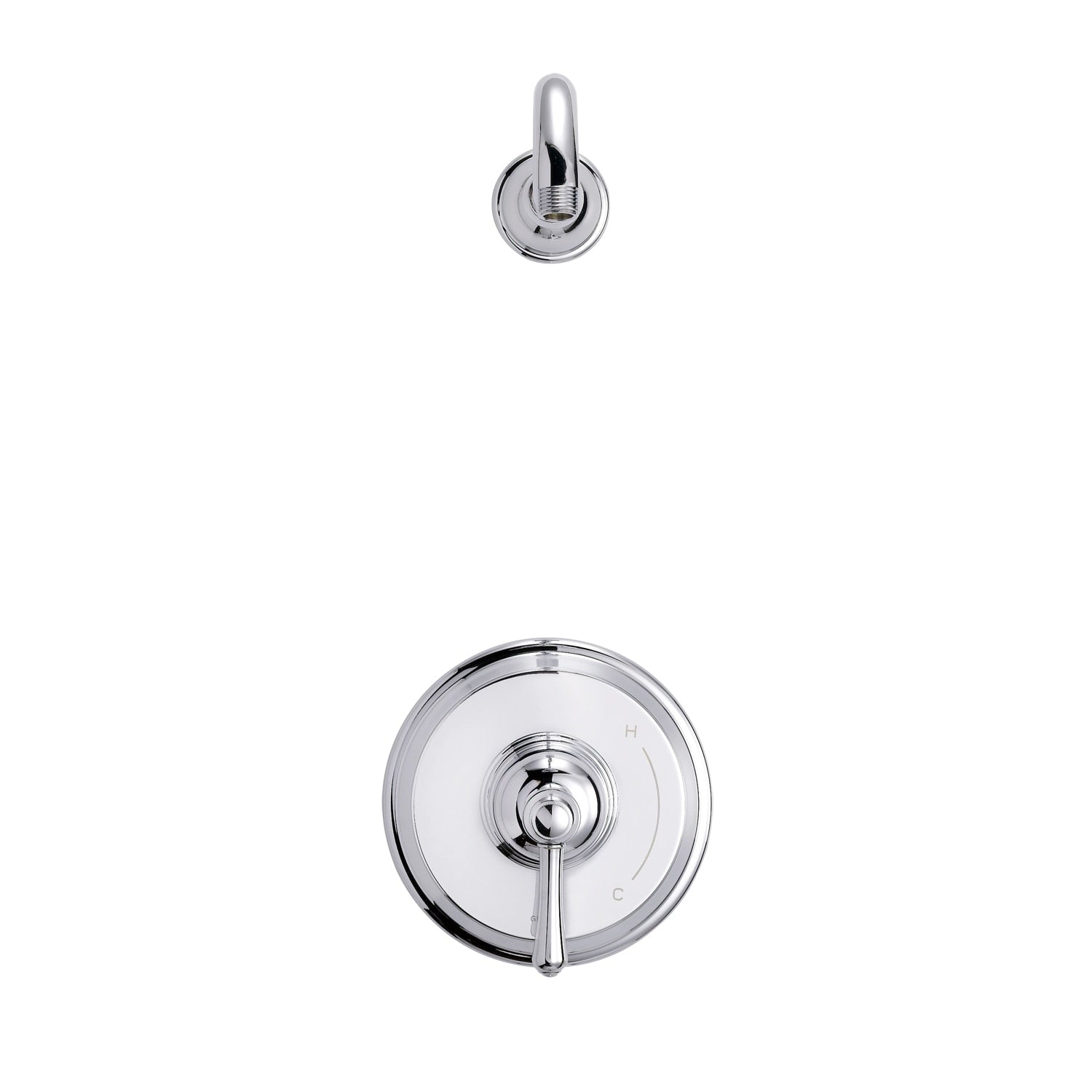 Danze by Gerber Opulence 1H Shower Only Trim Kit and Treysta Cartridge Less Showerhead