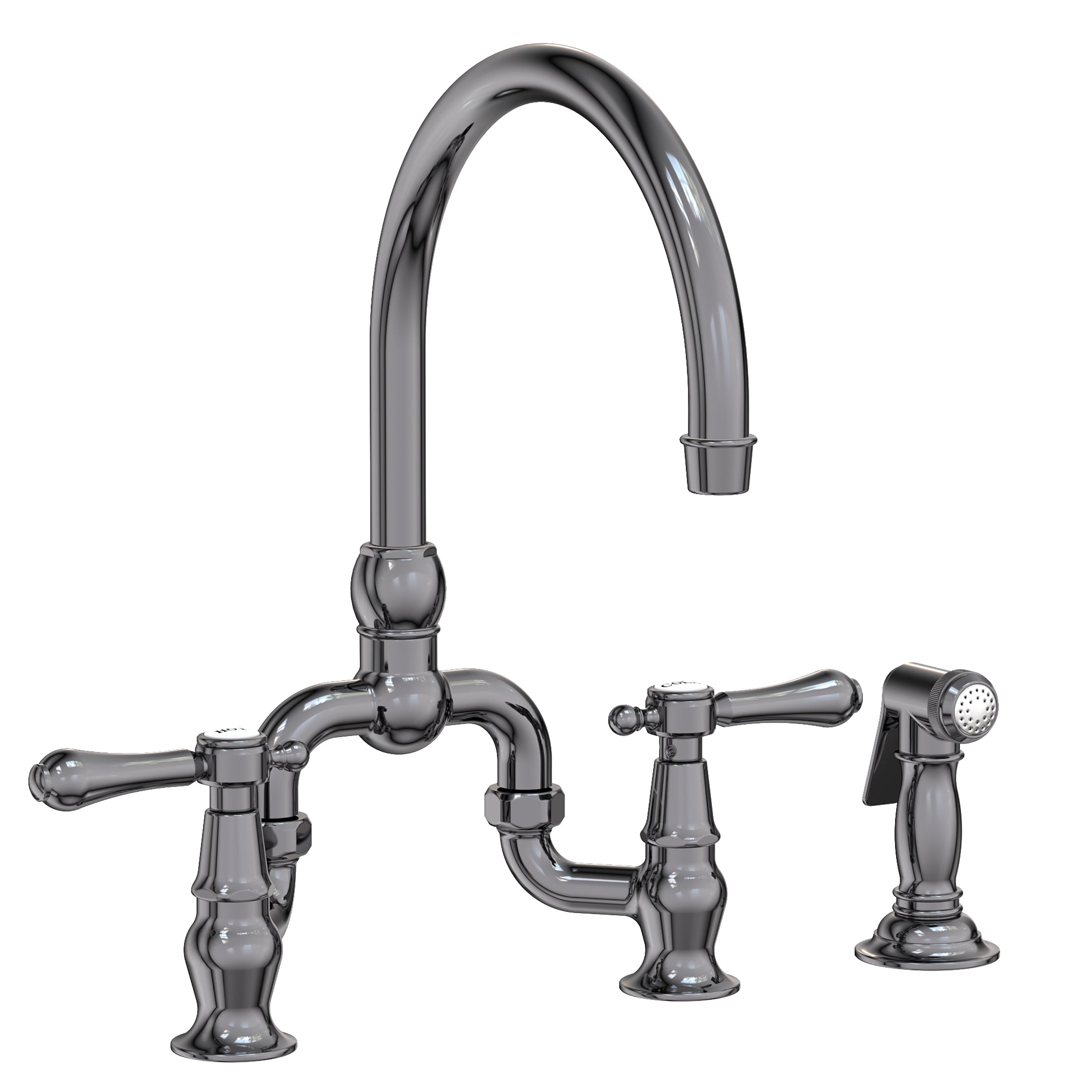 Newport Brass Chesterfield Kitchen Bridge Faucet with Side Spray