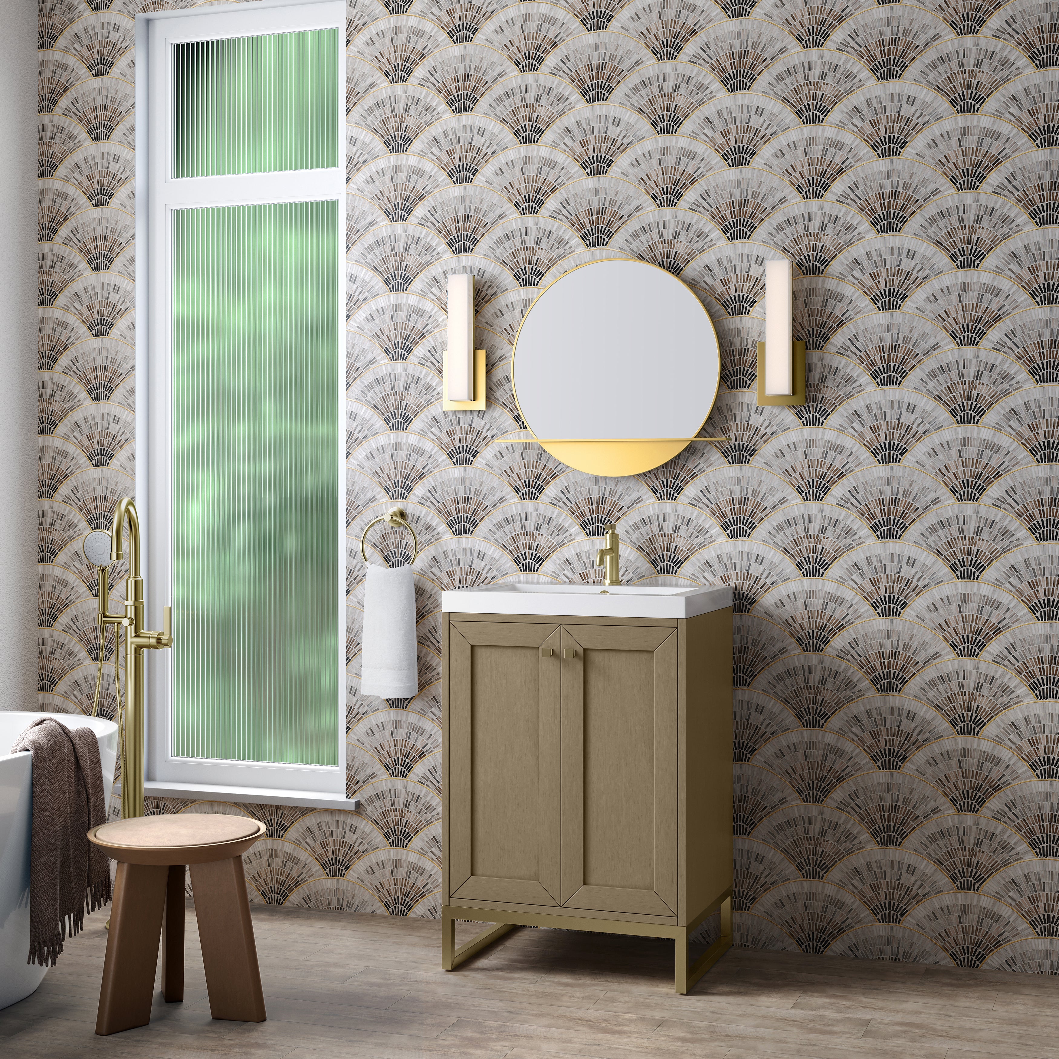 walnut whisper vanity