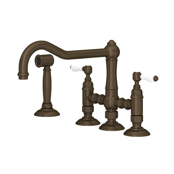 Rohl Acqui Bridge Kitchen Faucet with Side Spray