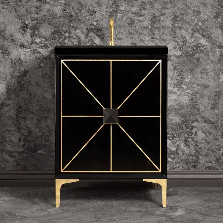 polished brass vanity