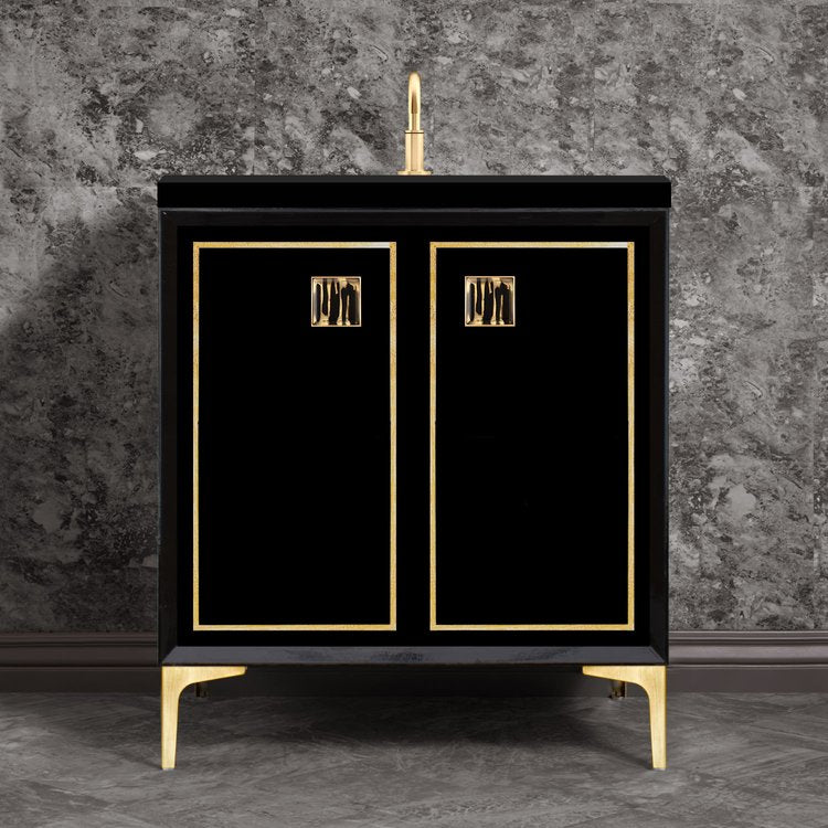 satin brass vanity