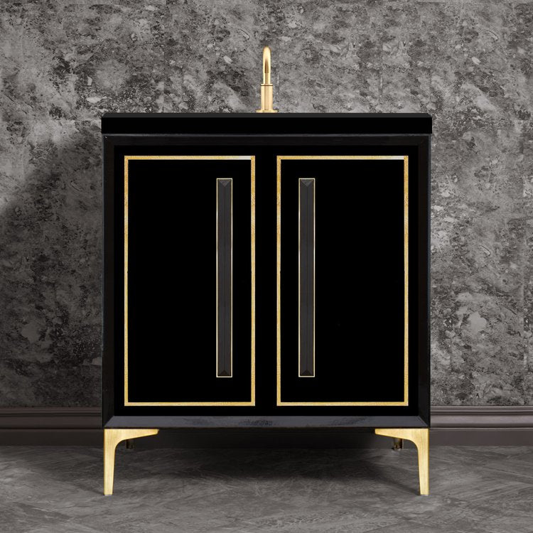 satin brass vanity