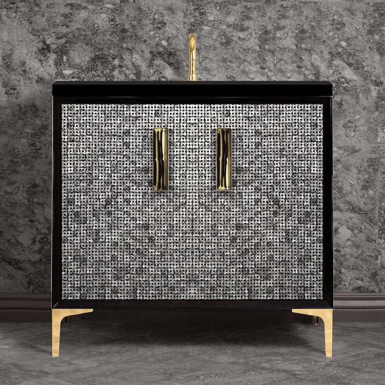 polished brass vanity